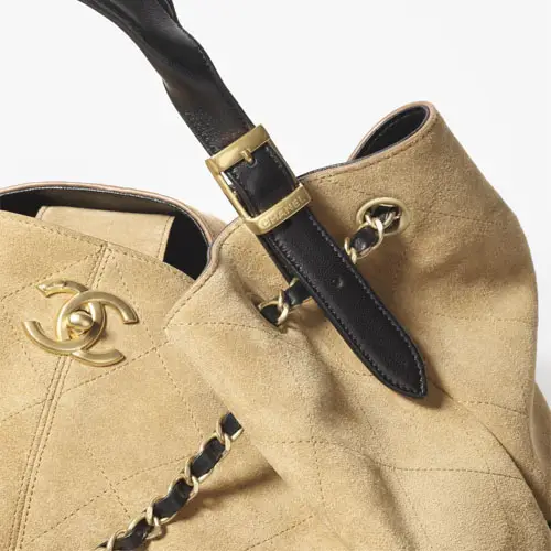 Chanel Shopping Bag Beige and Black