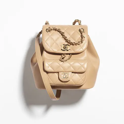 Chanel Small Backpack Dark Beige