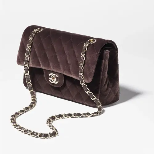 Chanel Small Classic Handbag Dark Brown