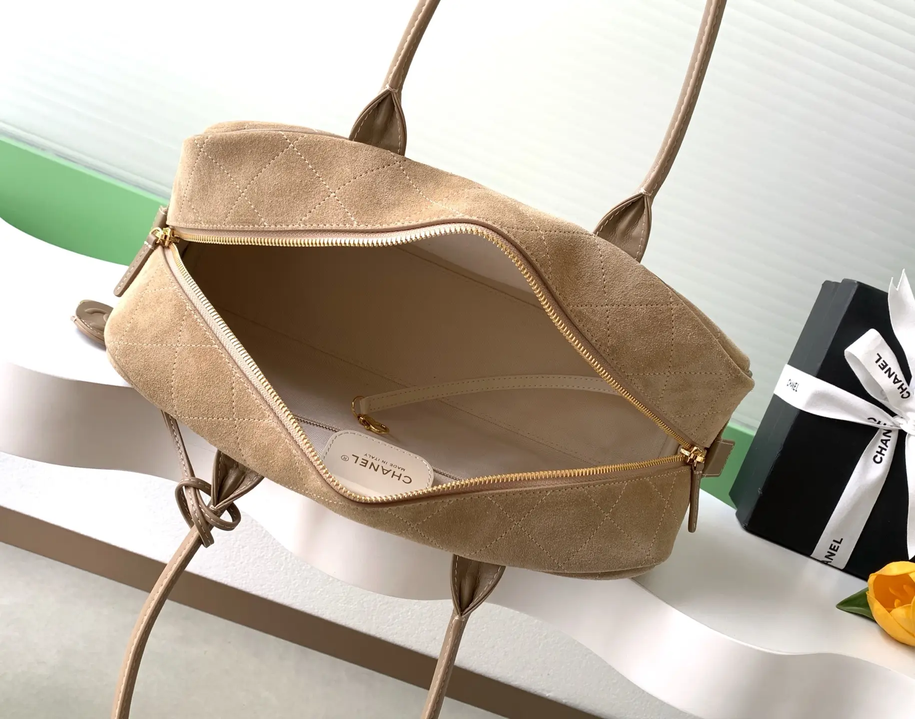 Chanel Bowling Bag AS6211 Dark Camel