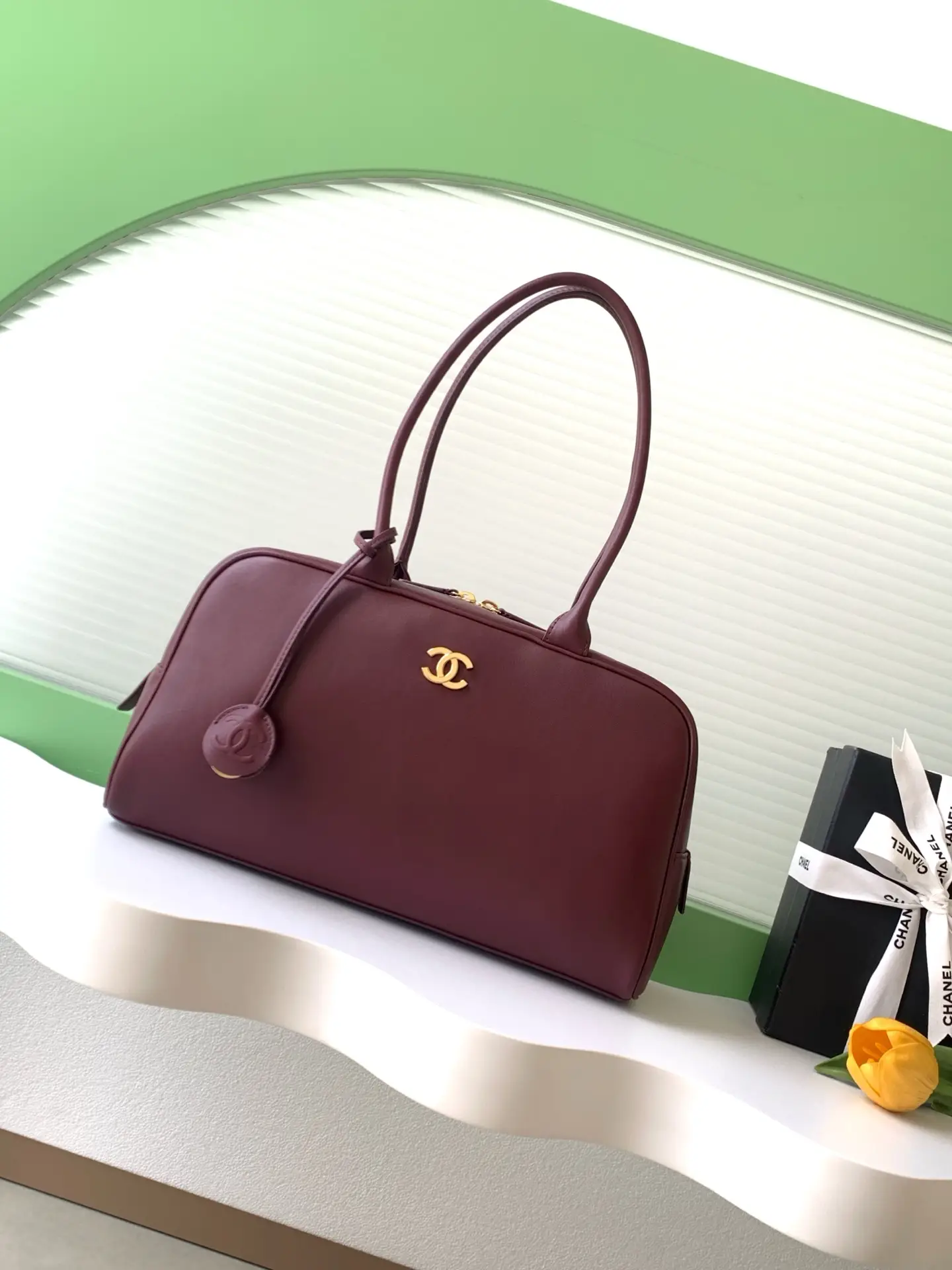 Chanel Bowling Bag AS6211 Burgundy