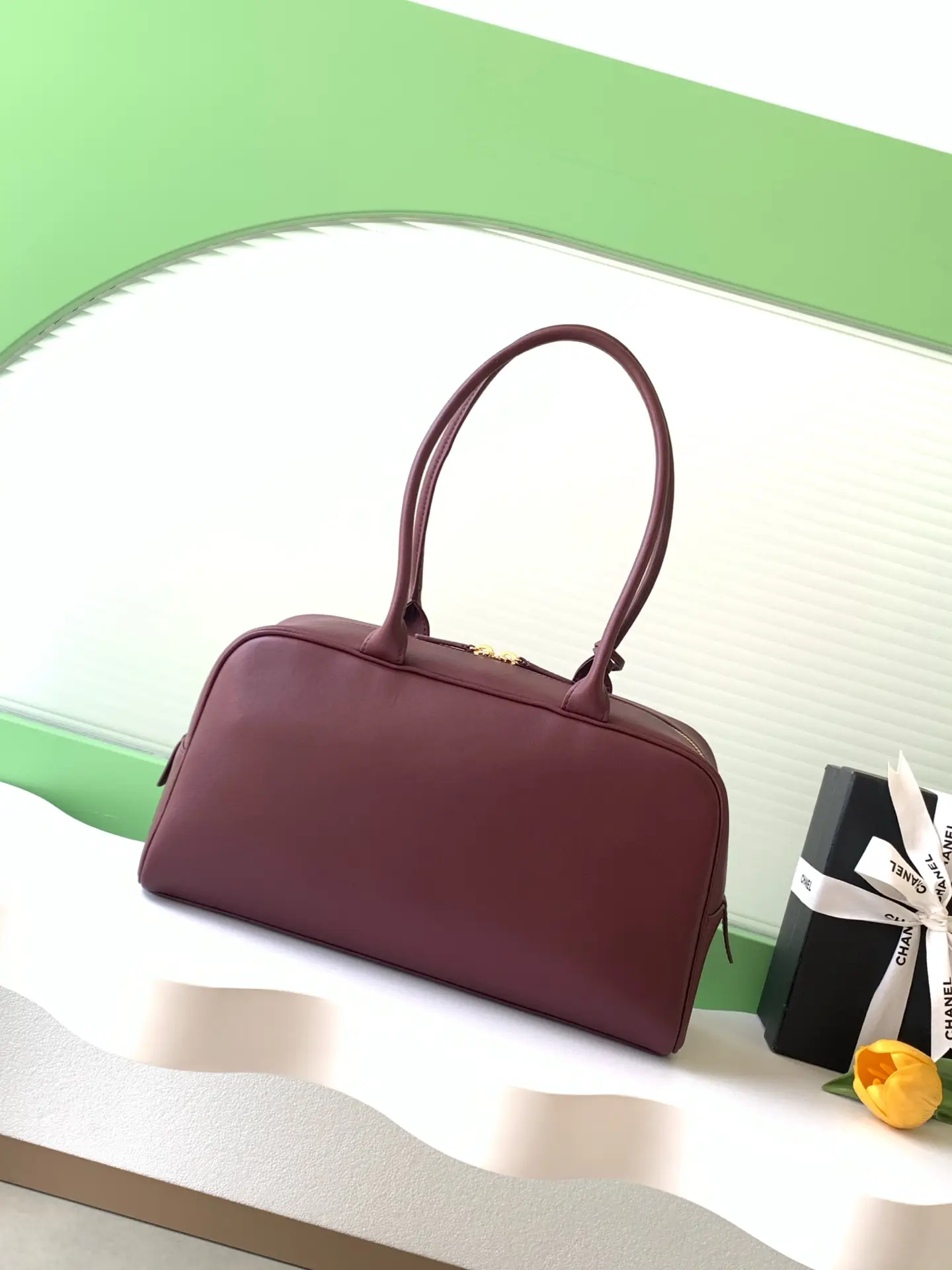 Chanel Bowling Bag AS6211 Burgundy