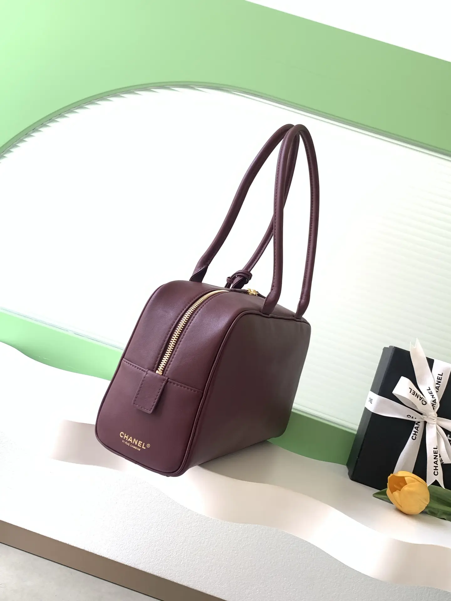 Chanel Bowling Bag AS6211 Burgundy