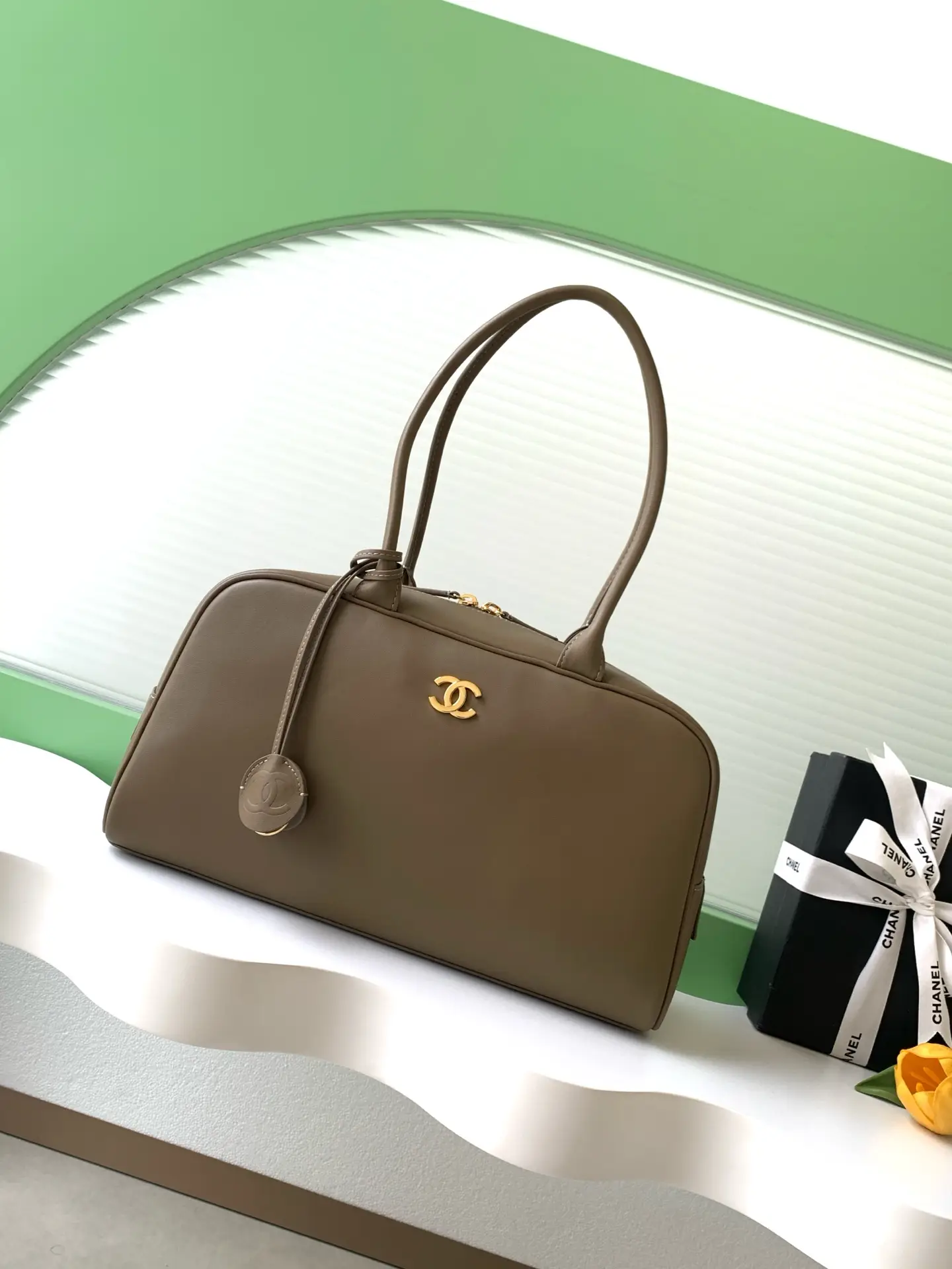 Chanel Bowling Bag AS6211 Dark Khaki