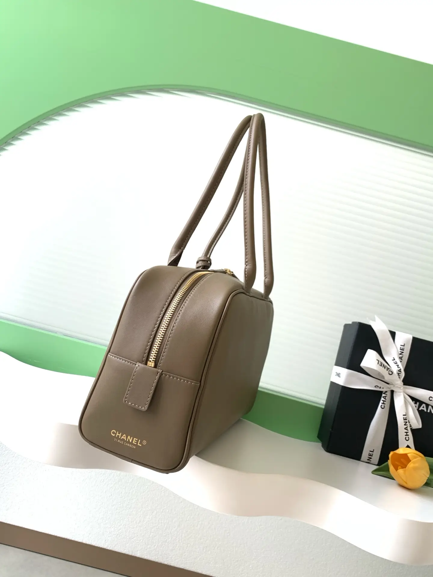 Chanel Bowling Bag AS6211 Dark Khaki