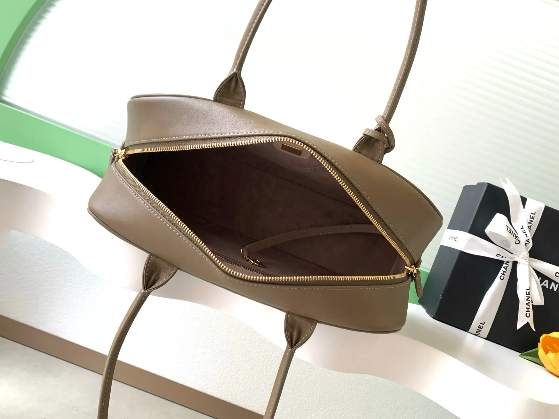 Chanel Bowling Bag AS6211 Dark Khaki