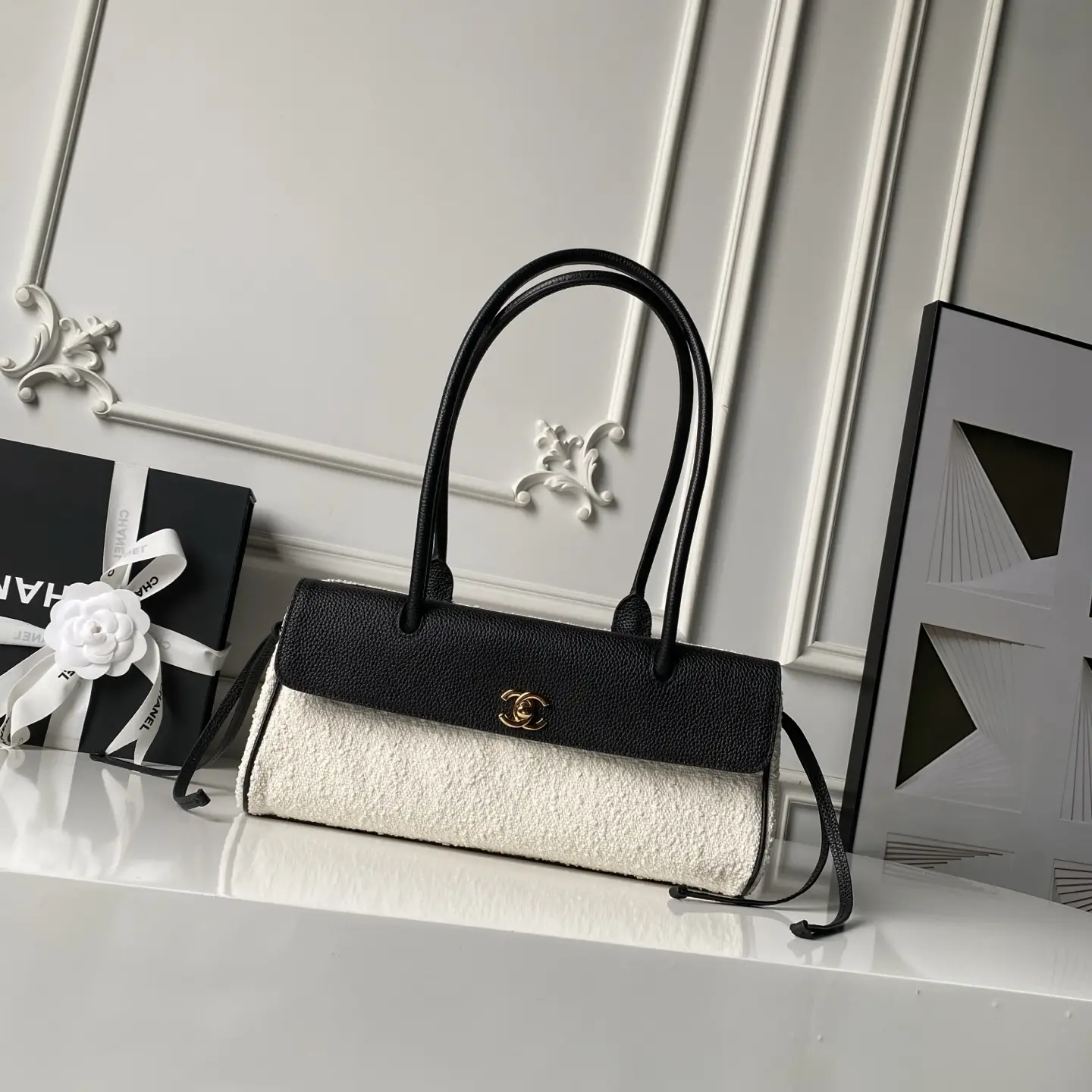 Chanel Small Tote AS6288 Woolen Fabric