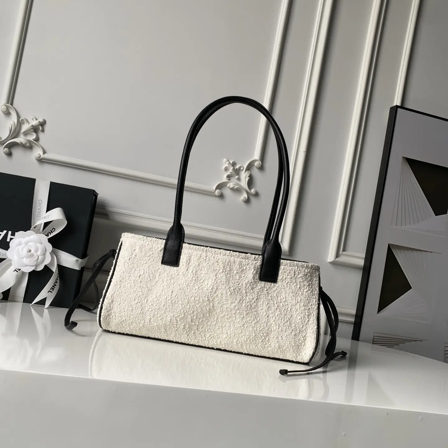 Chanel Small Tote AS6288 Woolen Fabric
