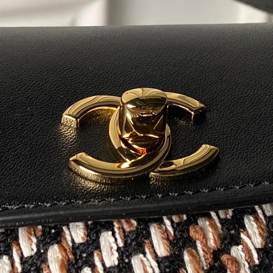 Chanel Small Tote AS6288 Woolen Fabric