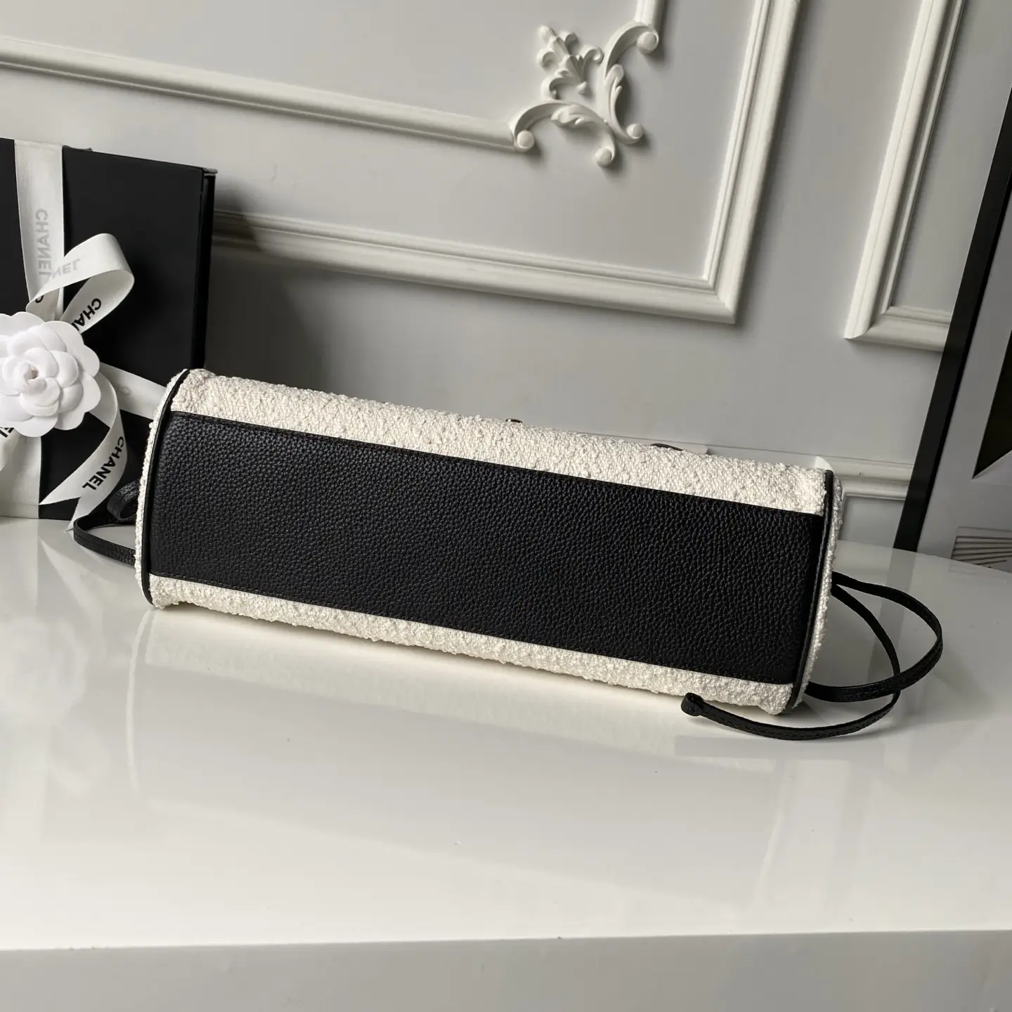 Chanel Small Tote AS6288 Woolen Fabric