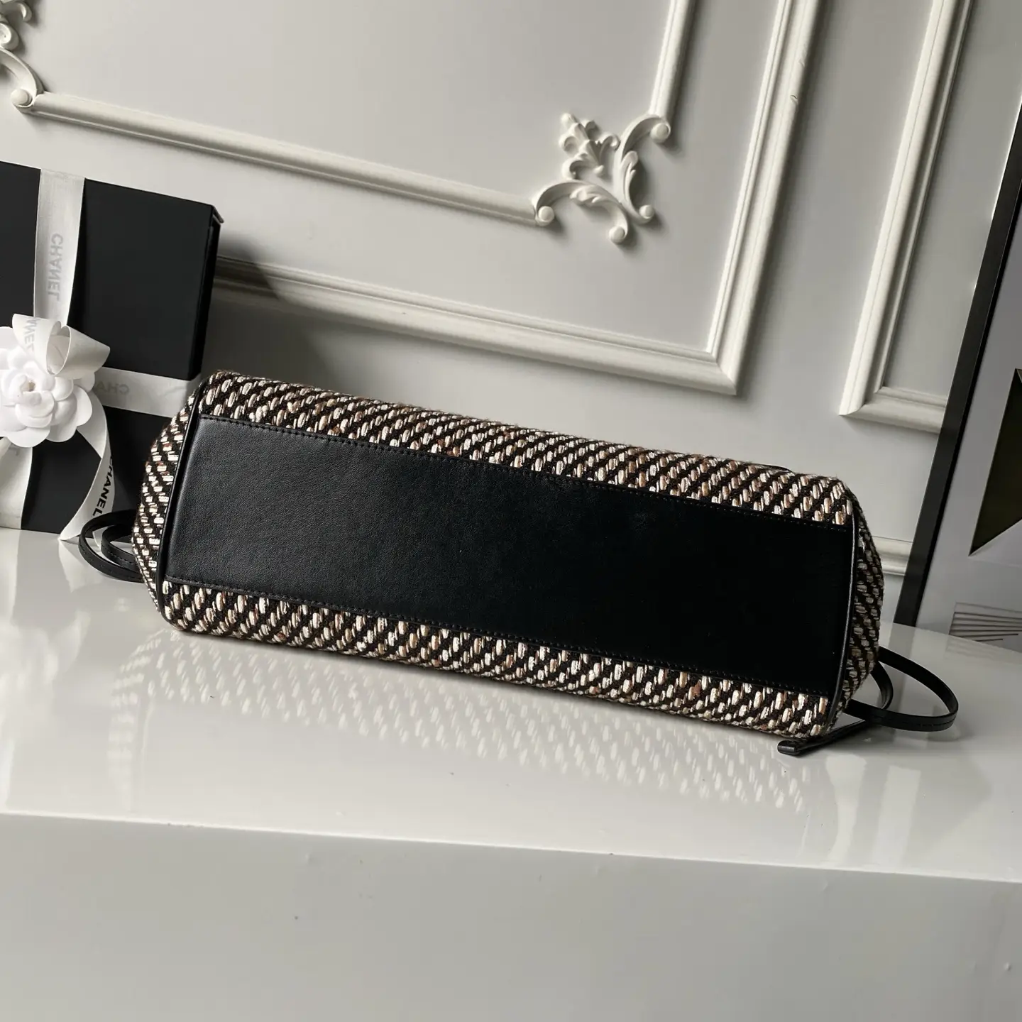 Chanel Small Tote AS6288 Woolen Fabric