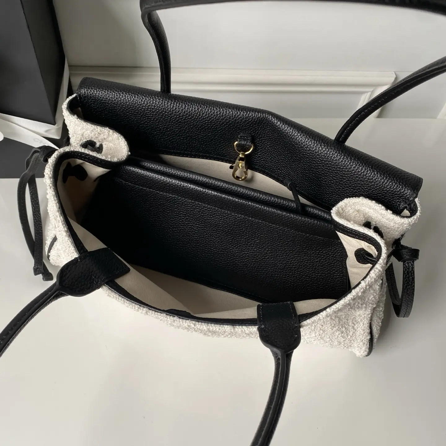 Chanel Small Tote AS6288 Woolen Fabric