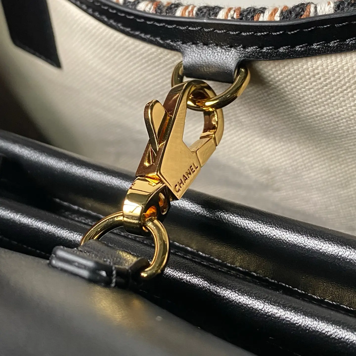 Chanel Small Tote AS6288 Woolen Fabric