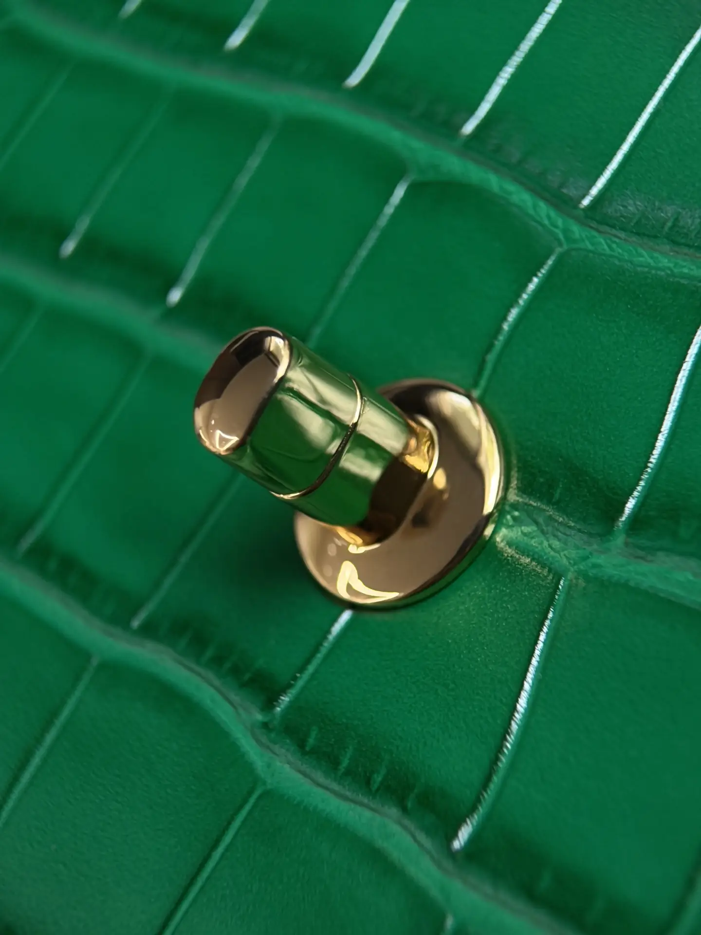 Mini Flap Bag With Top Handle AS6424 Green Crocodile Embossed