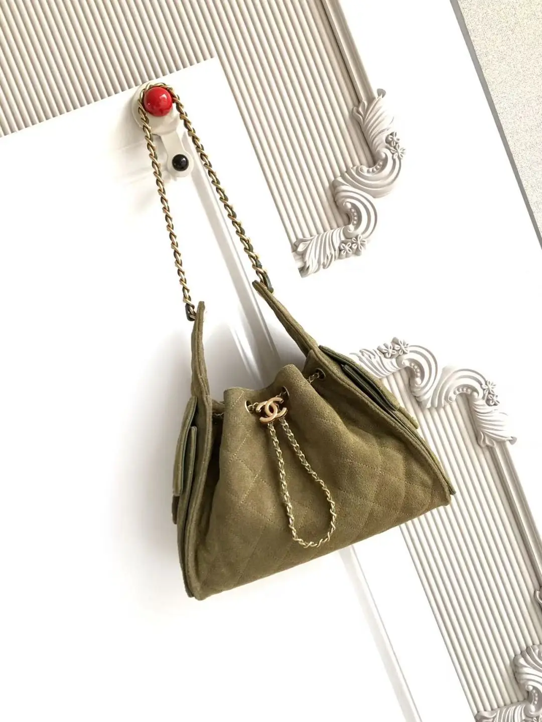 Chanel 25 Medium Handbag AS5293 Olive Green