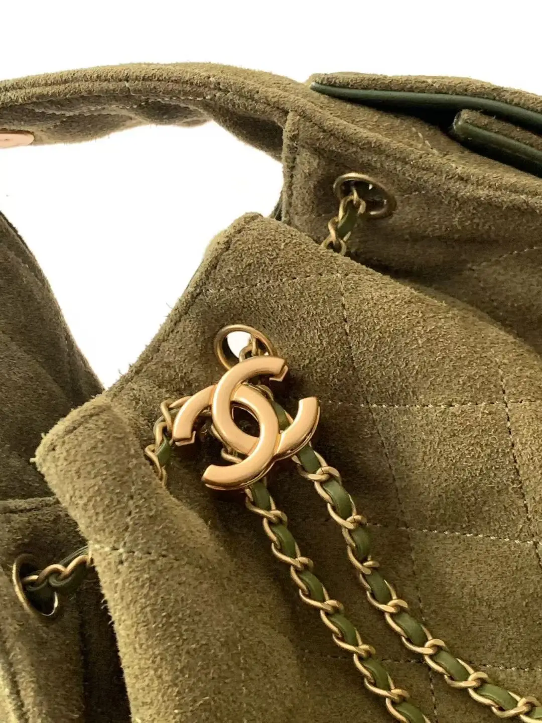 Chanel 25 Medium Handbag AS5293 Olive Green