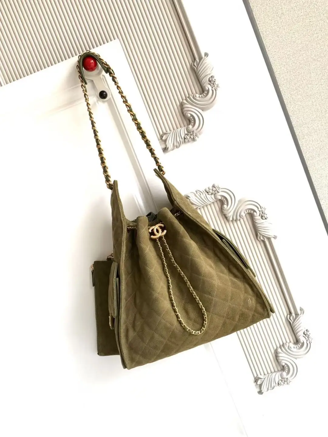Chanel 25 Medium Handbag AS5311 Olive Green