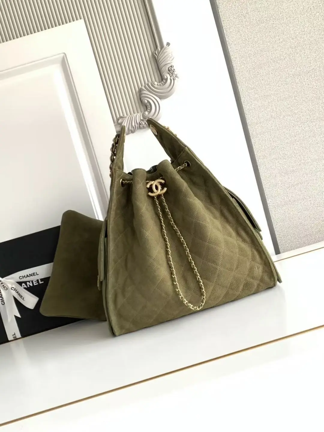 Chanel 25 Medium Handbag AS5311 Olive Green