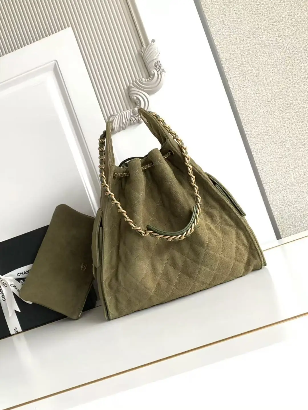 Chanel 25 Medium Handbag AS5311 Olive Green