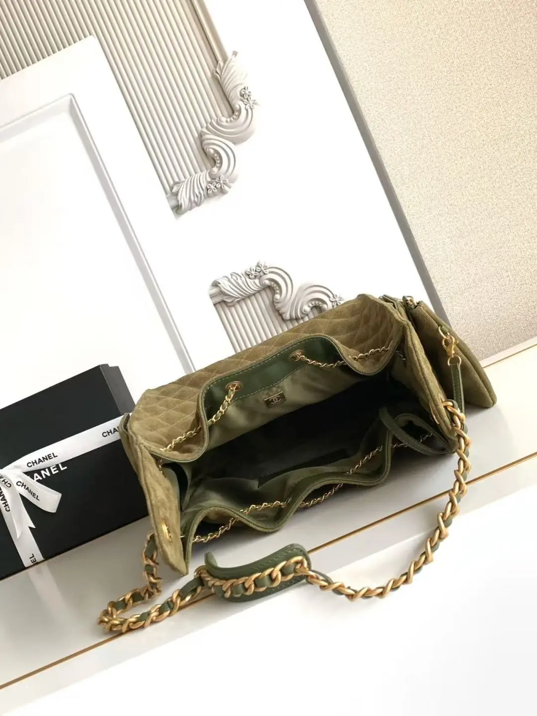 Chanel 25 Medium Handbag AS5311 Olive Green