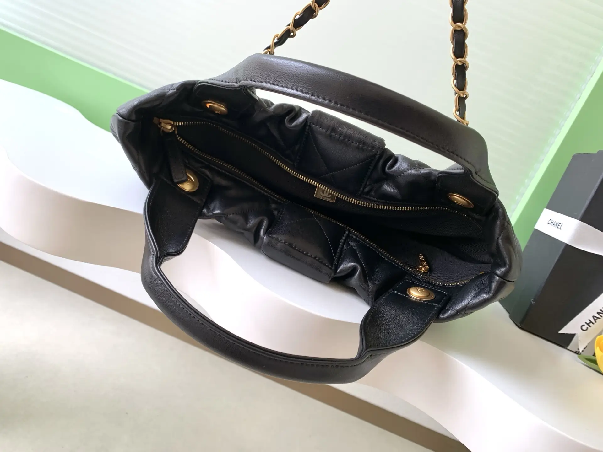 Chanel Bow Chain Handbag AS5851 Black