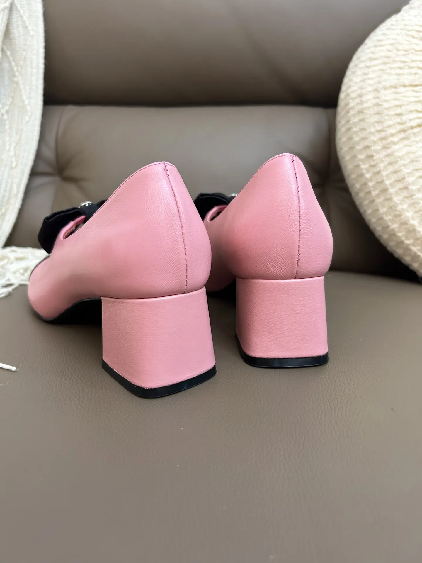 Chanel Bow Mary Jane Shoes Pink