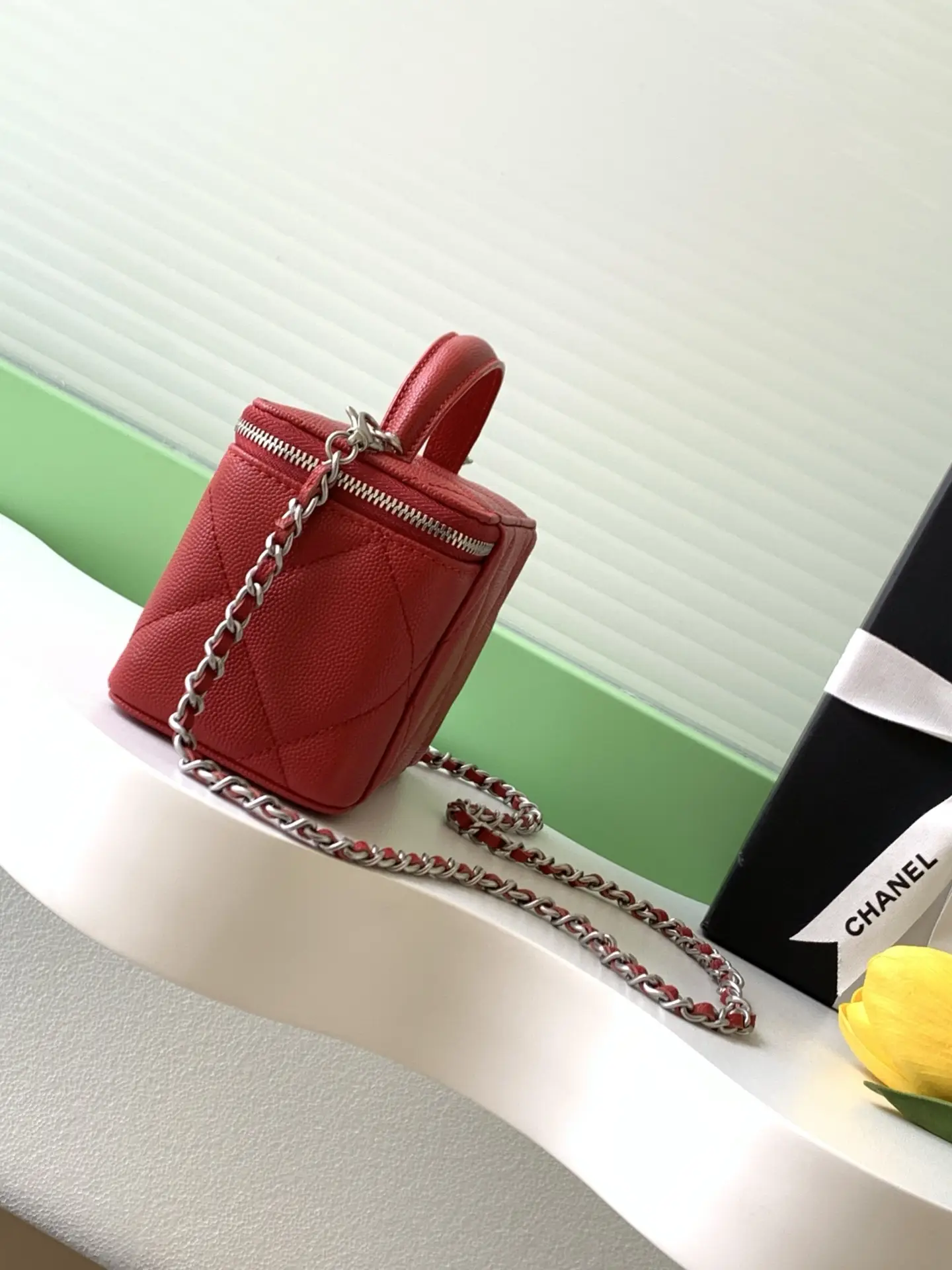 Chanel Chain Vanity Case AP4933 Red