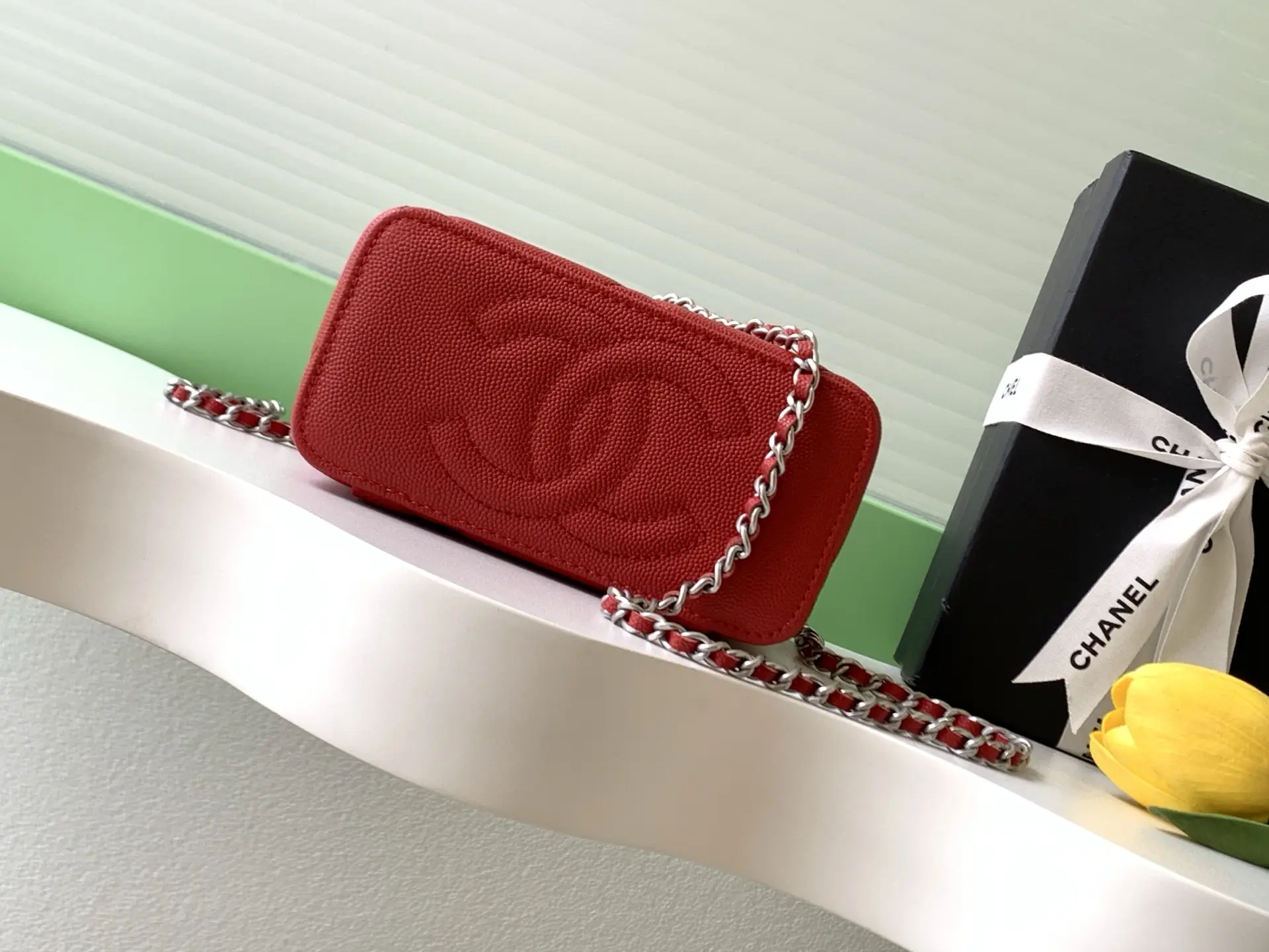 Chanel Chain Vanity Case AP4933 Red