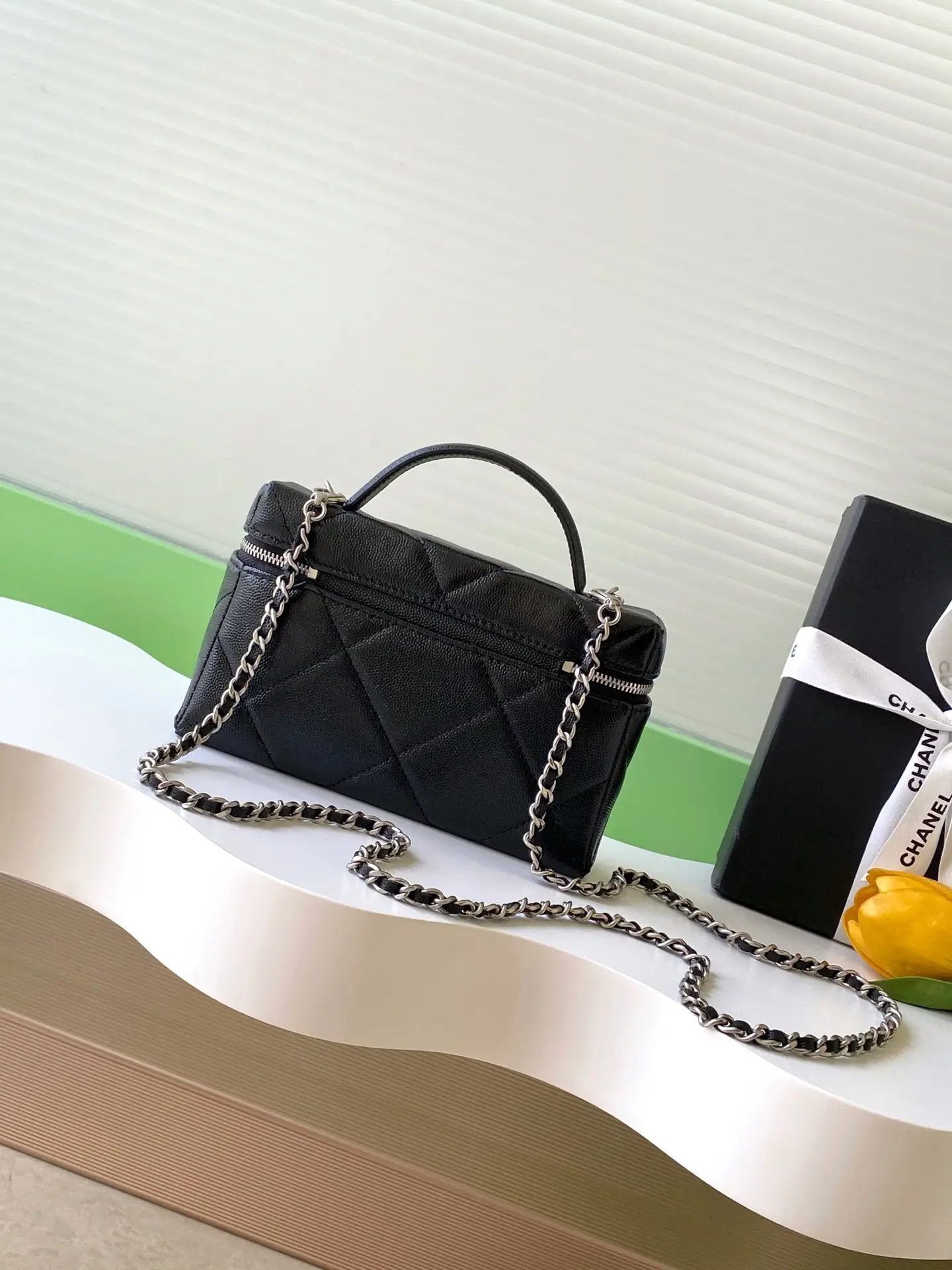 Chanel Chain Vanity Case AP4936 Black