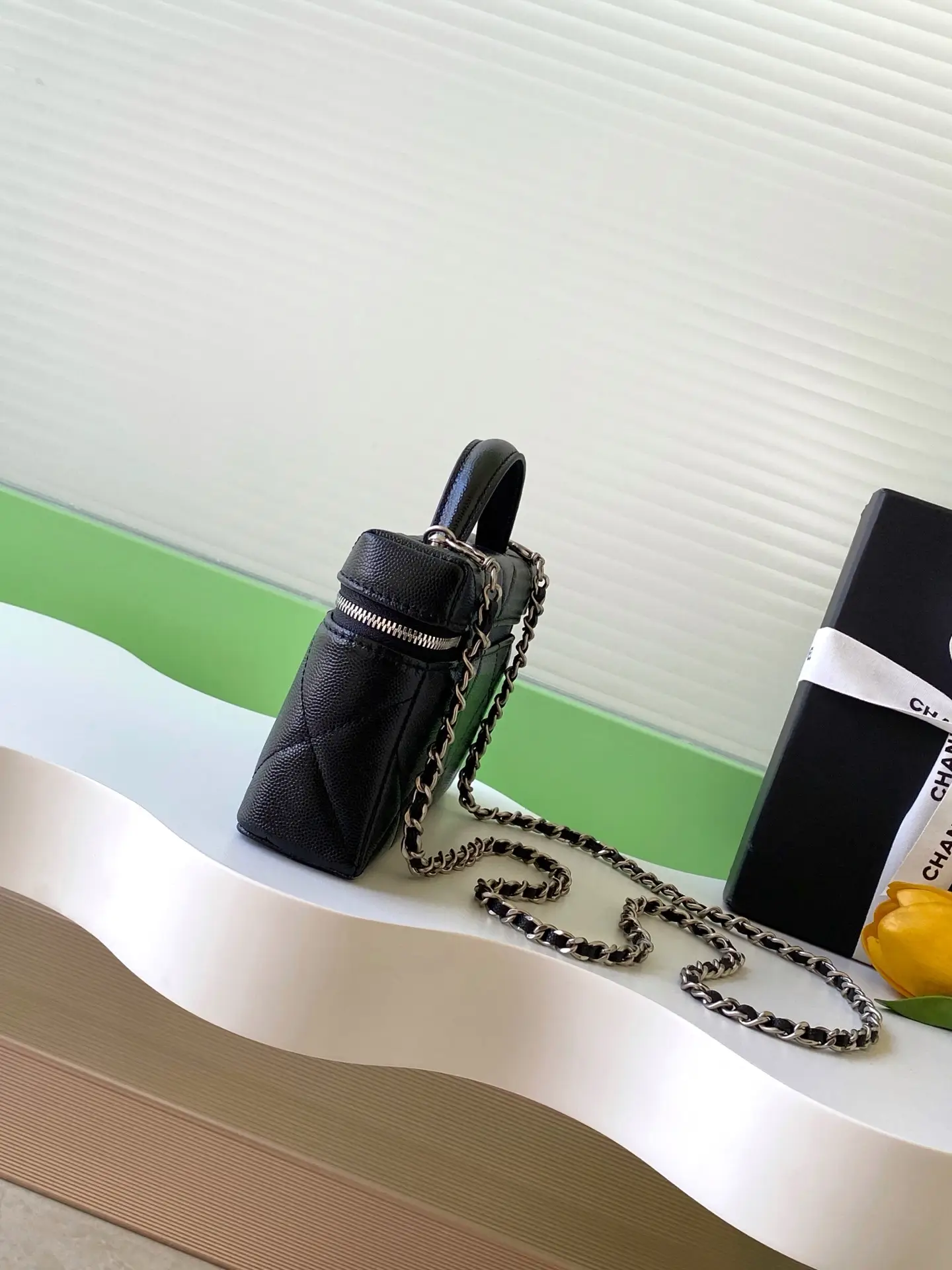 Chanel Chain Vanity Case AP4936 Black