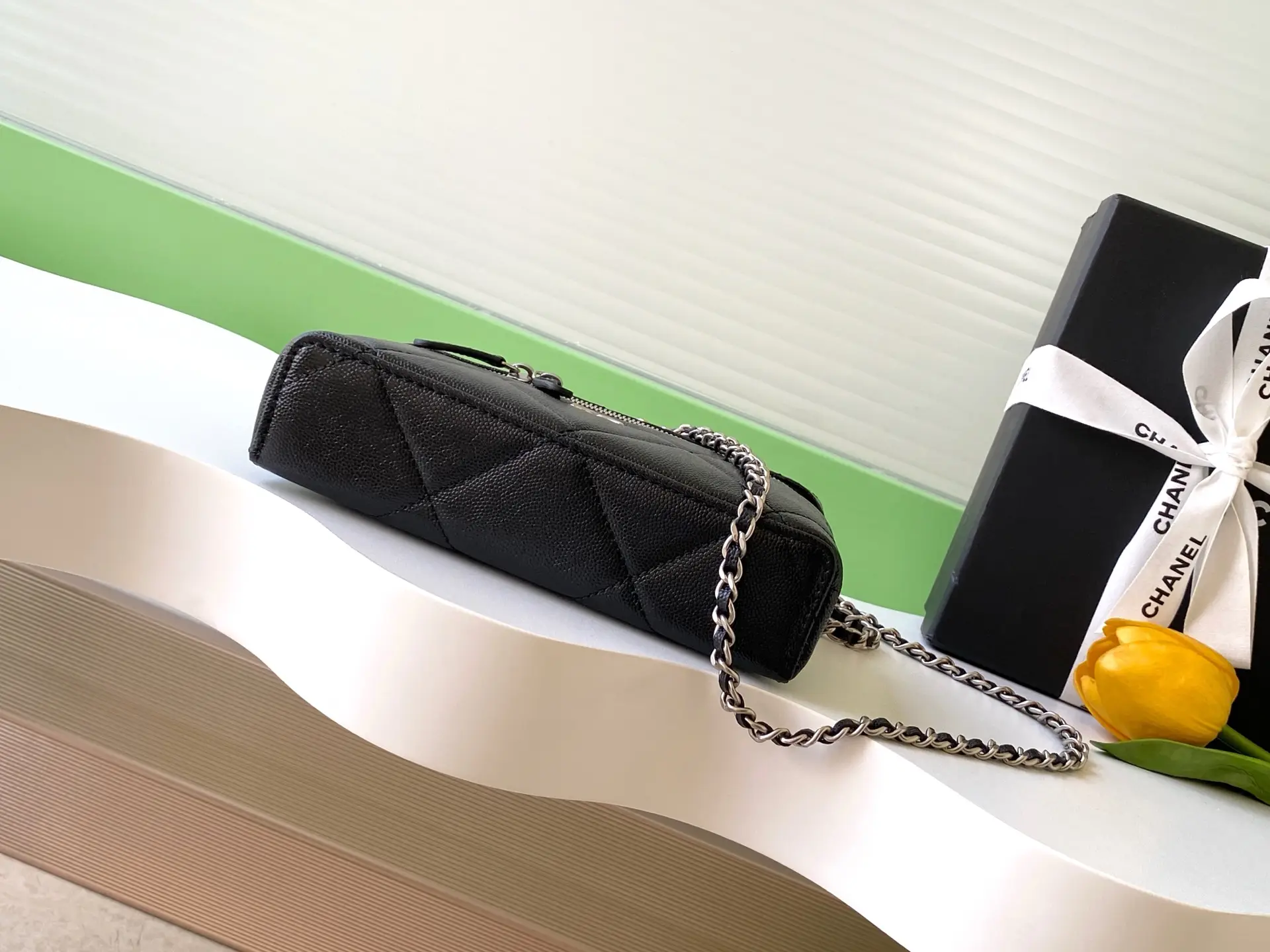 Chanel Chain Vanity Case AP4936 Black