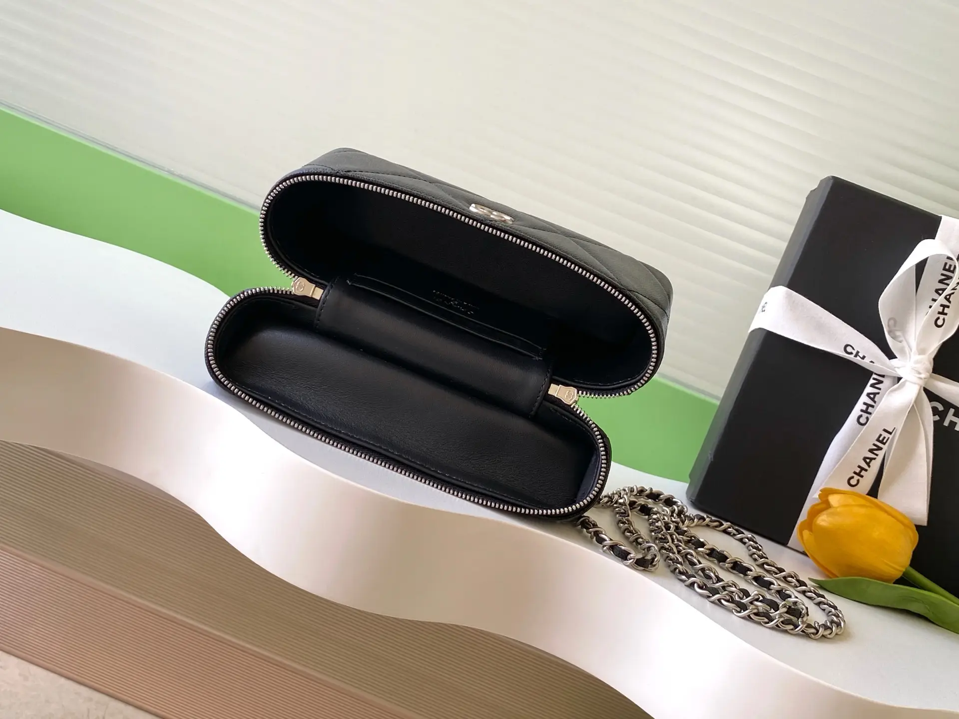 Chanel Chain Vanity Case AP4936 Black