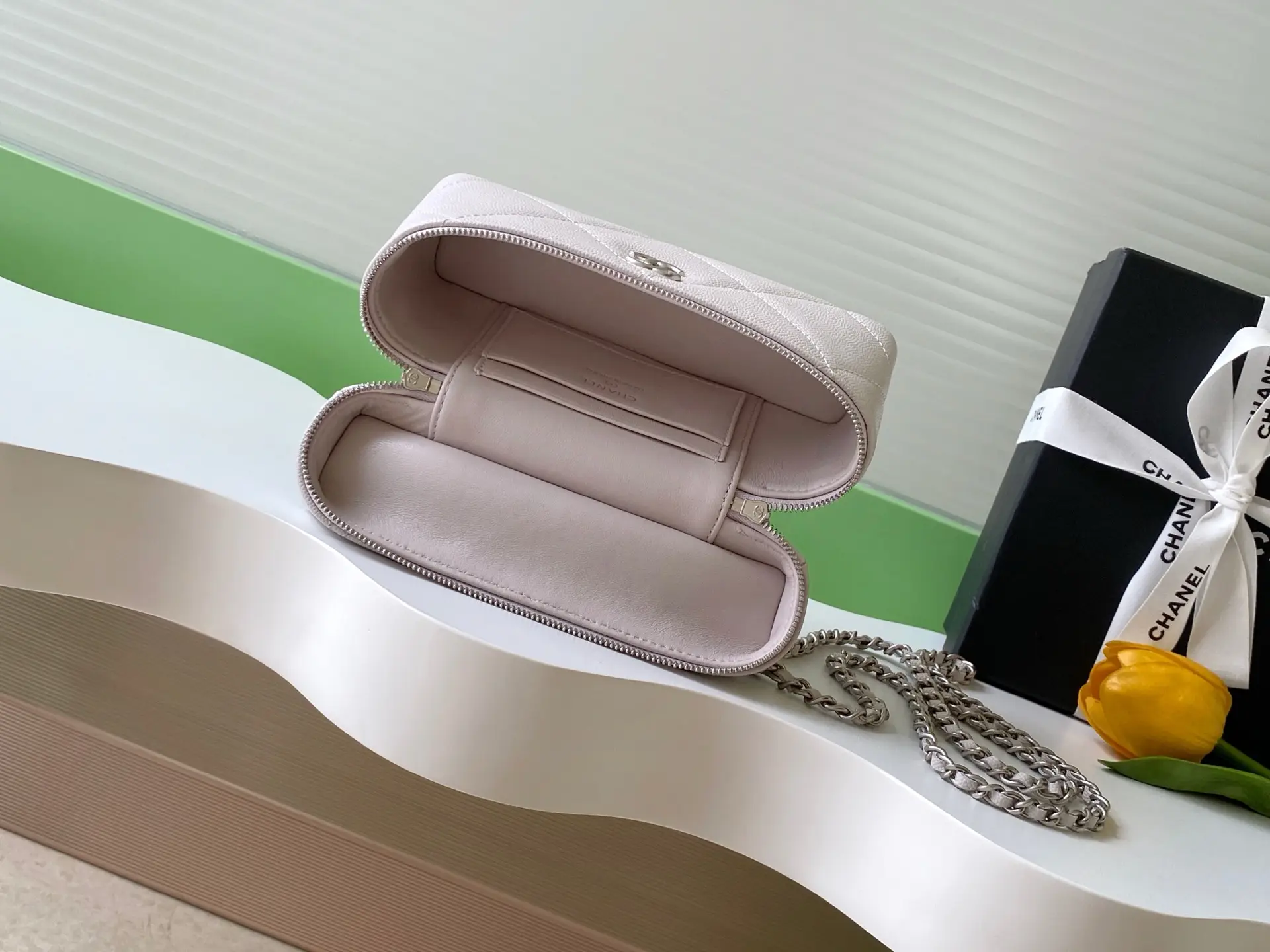 Chanel Chain Vanity Case AP4936 Gray