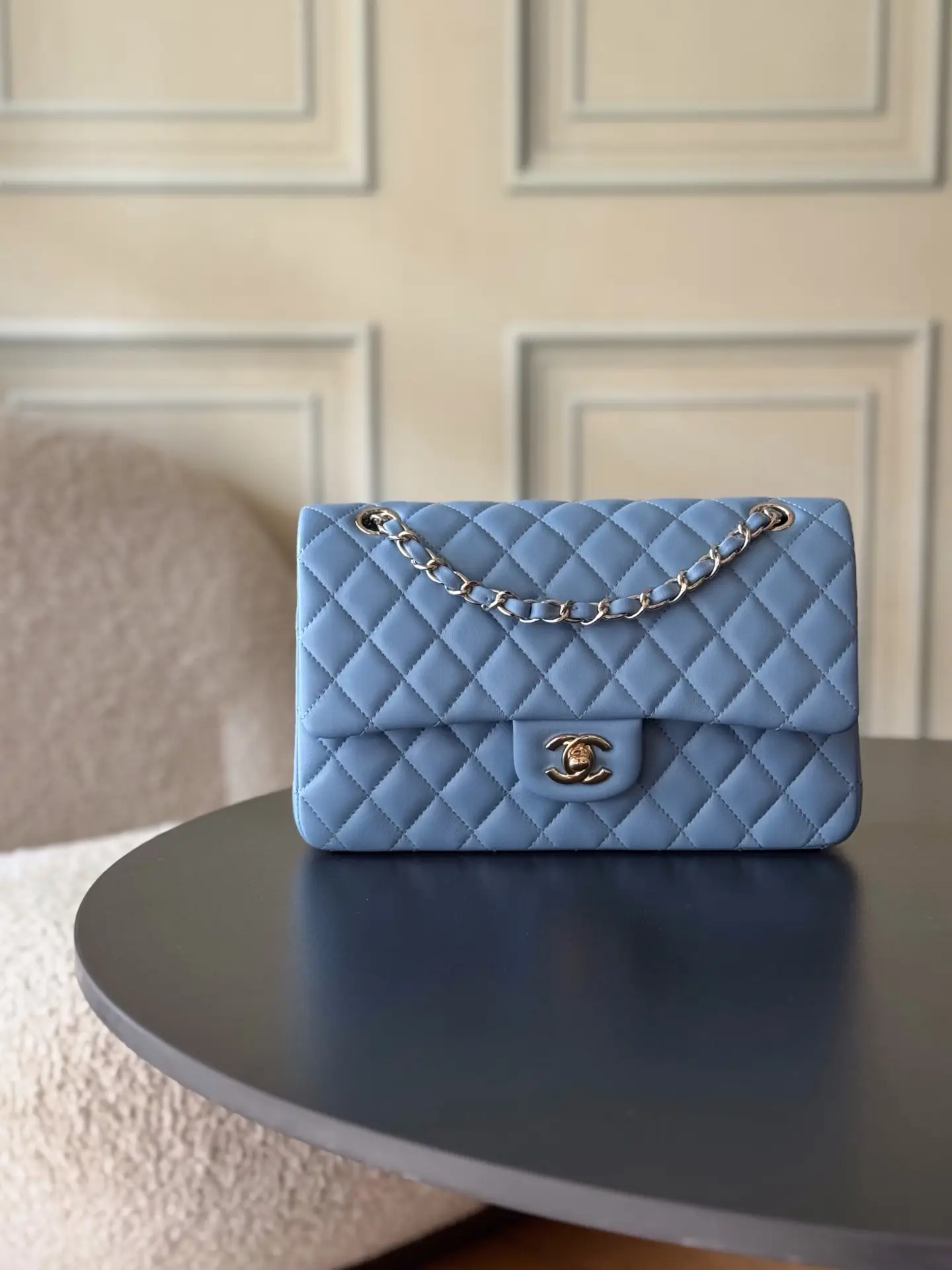 Chanel Classic Flap Bag Dusty Blue
