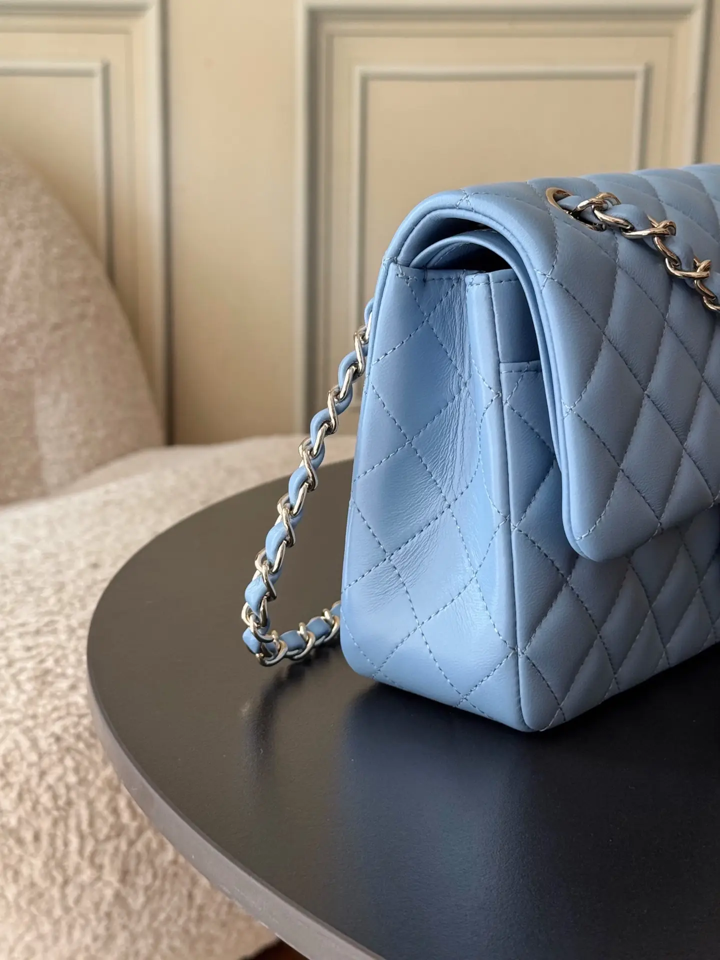 Chanel Classic Flap Bag Dusty Blue