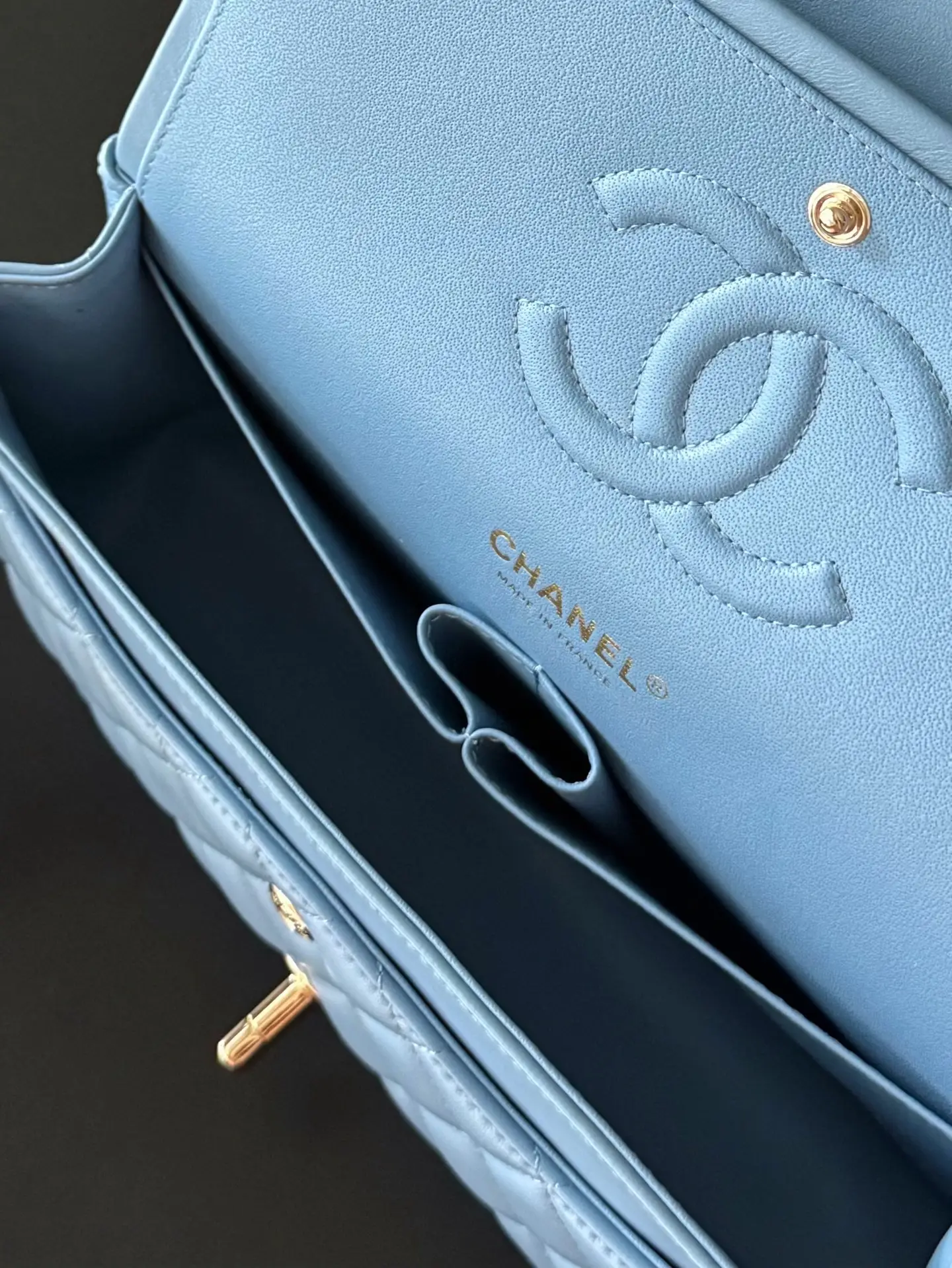 Chanel Classic Flap Bag Dusty Blue