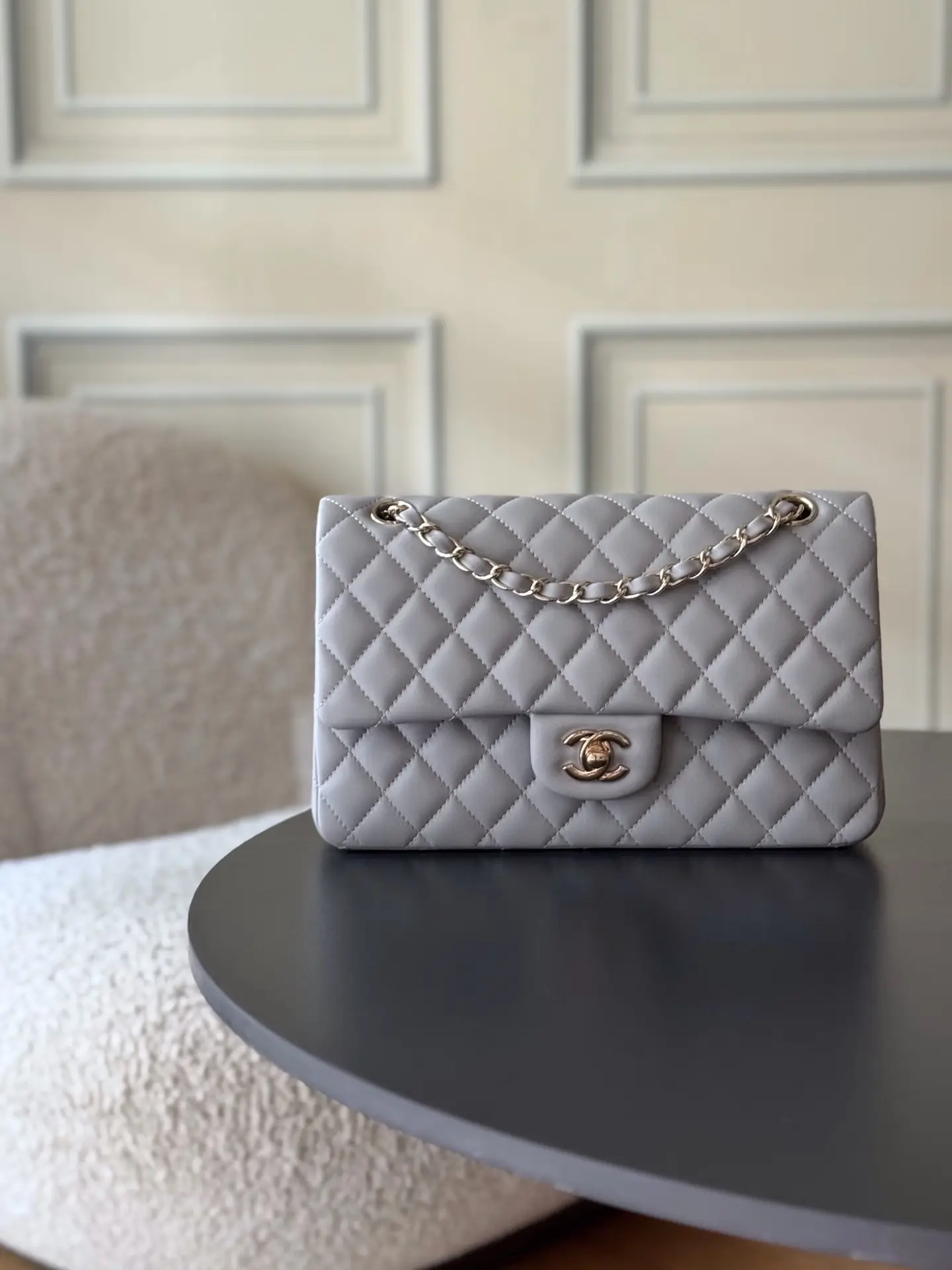 Chanel Classic Flap Bag Gray
