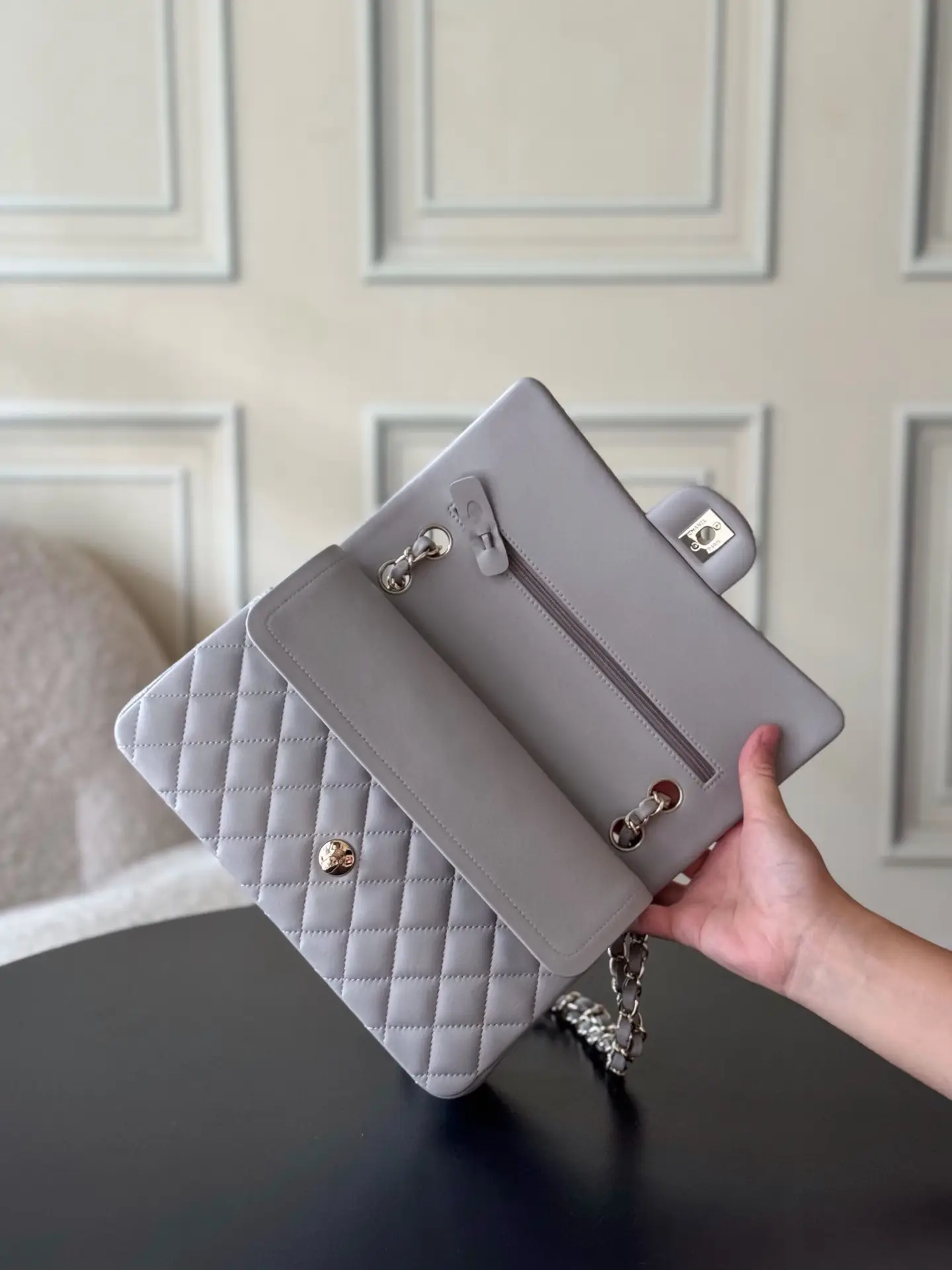 Chanel Classic Flap Bag Gray