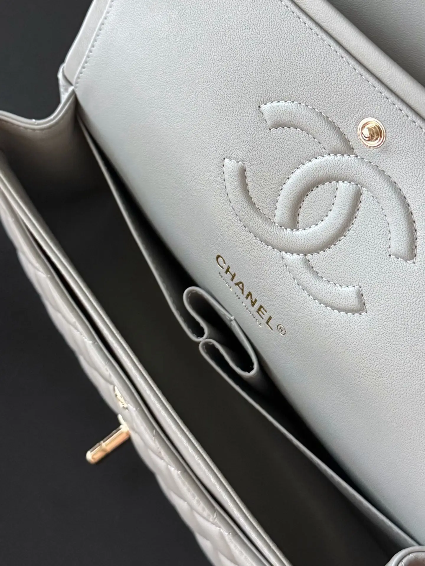 Chanel Classic Flap Bag Gray