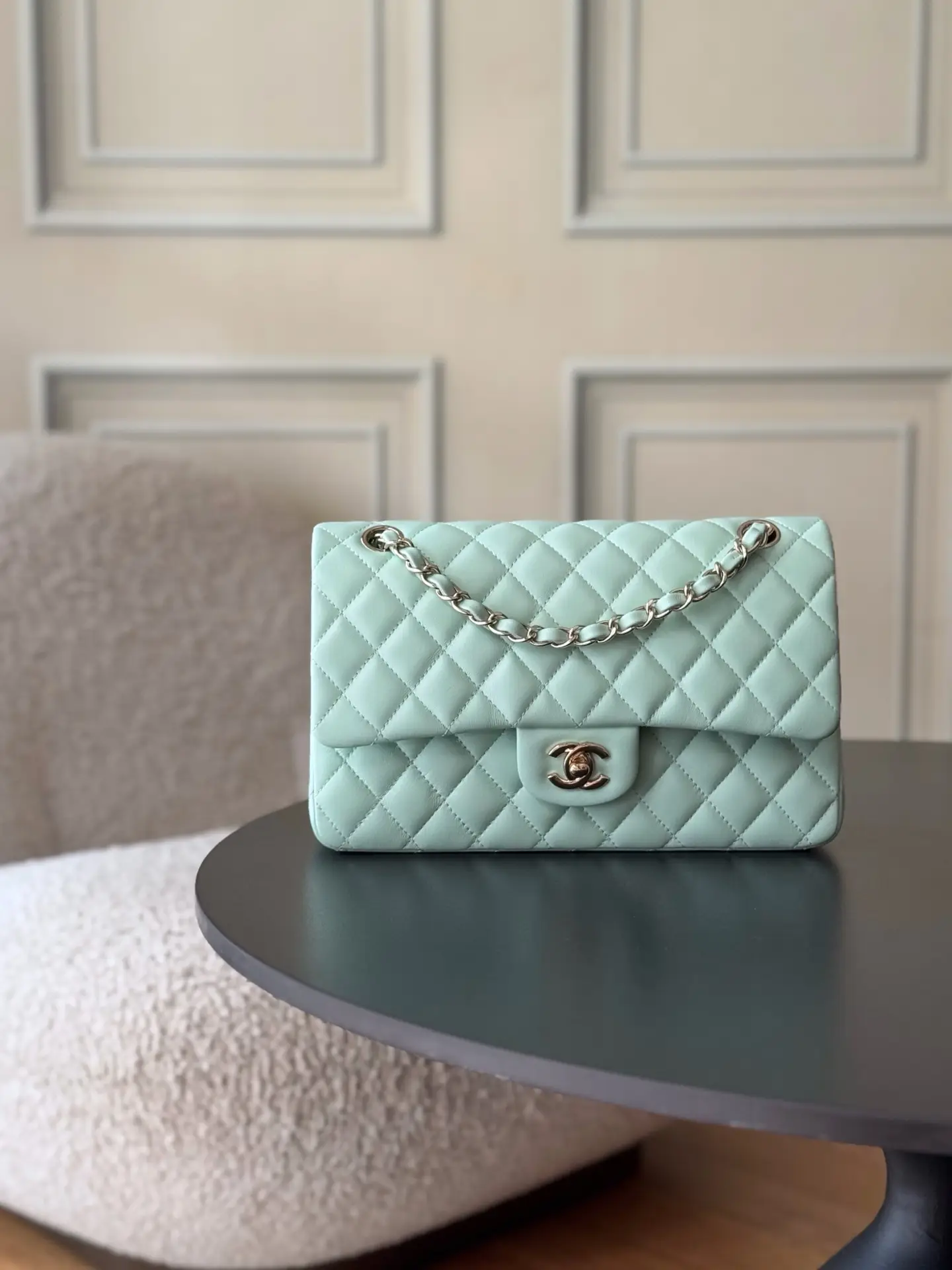 Chanel Classic Flap Bag Mint Green
