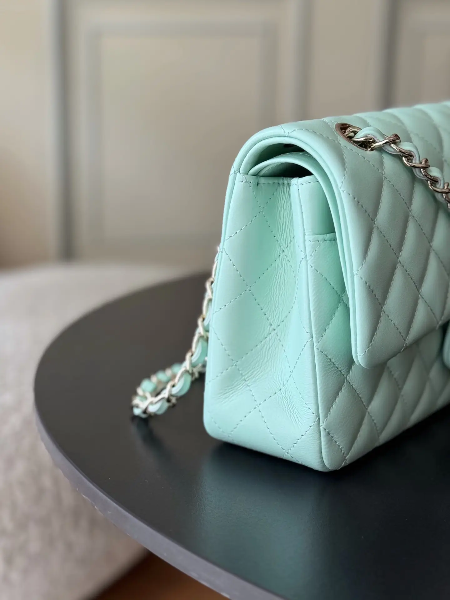 Chanel Classic Flap Bag Mint Green