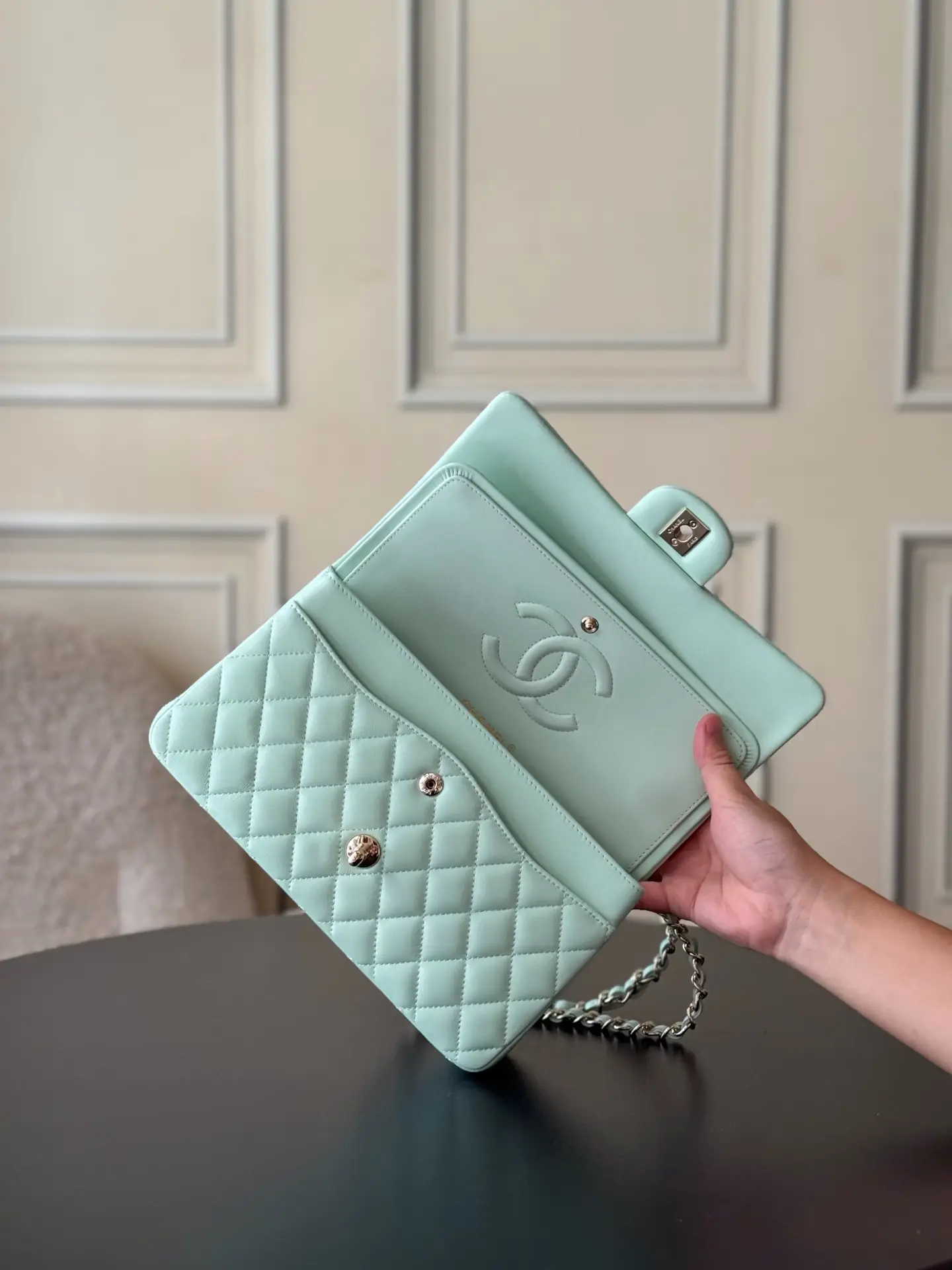 Chanel Classic Flap Bag Mint Green