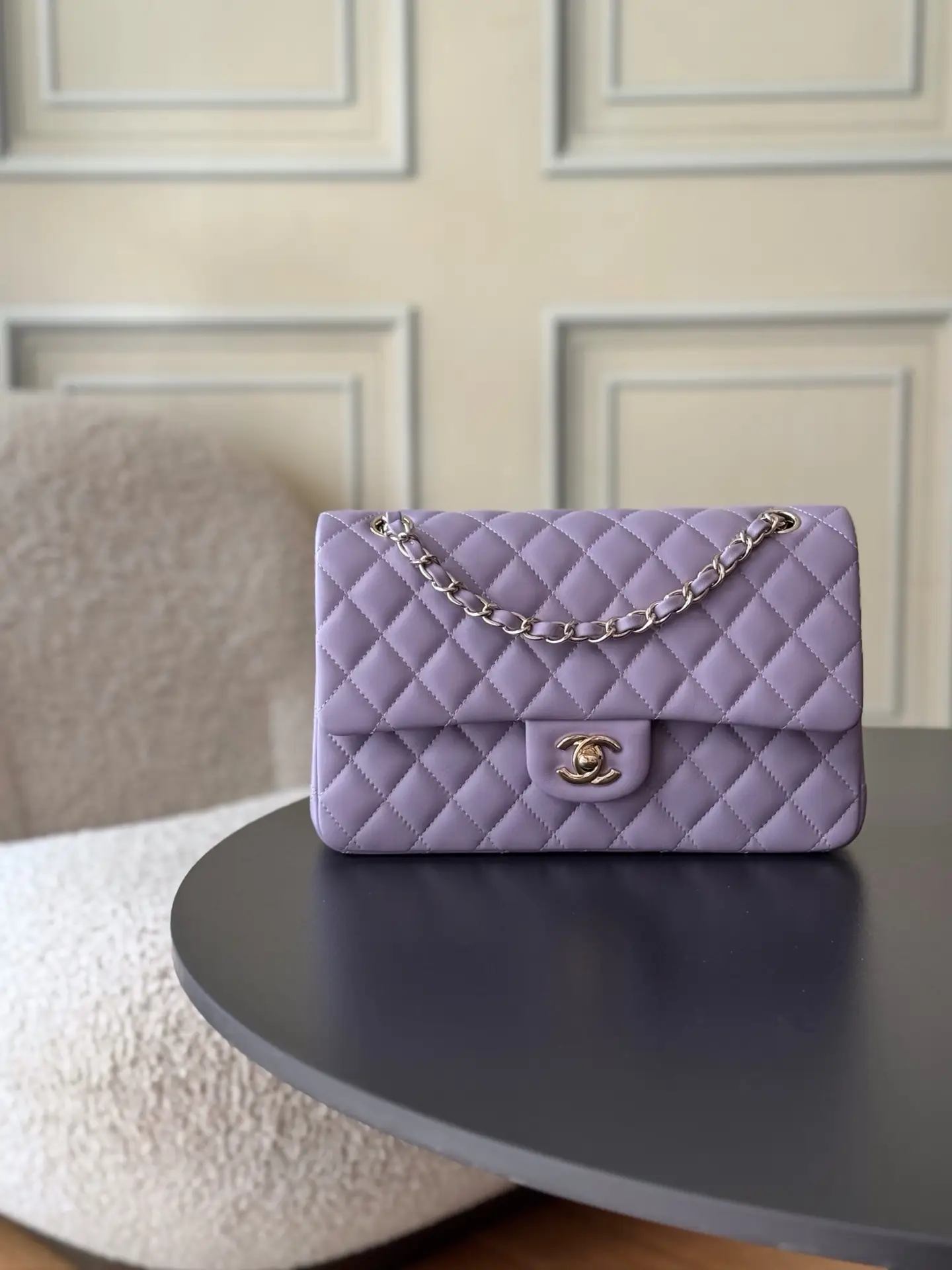 Chanel Classic Flap Bag Purple