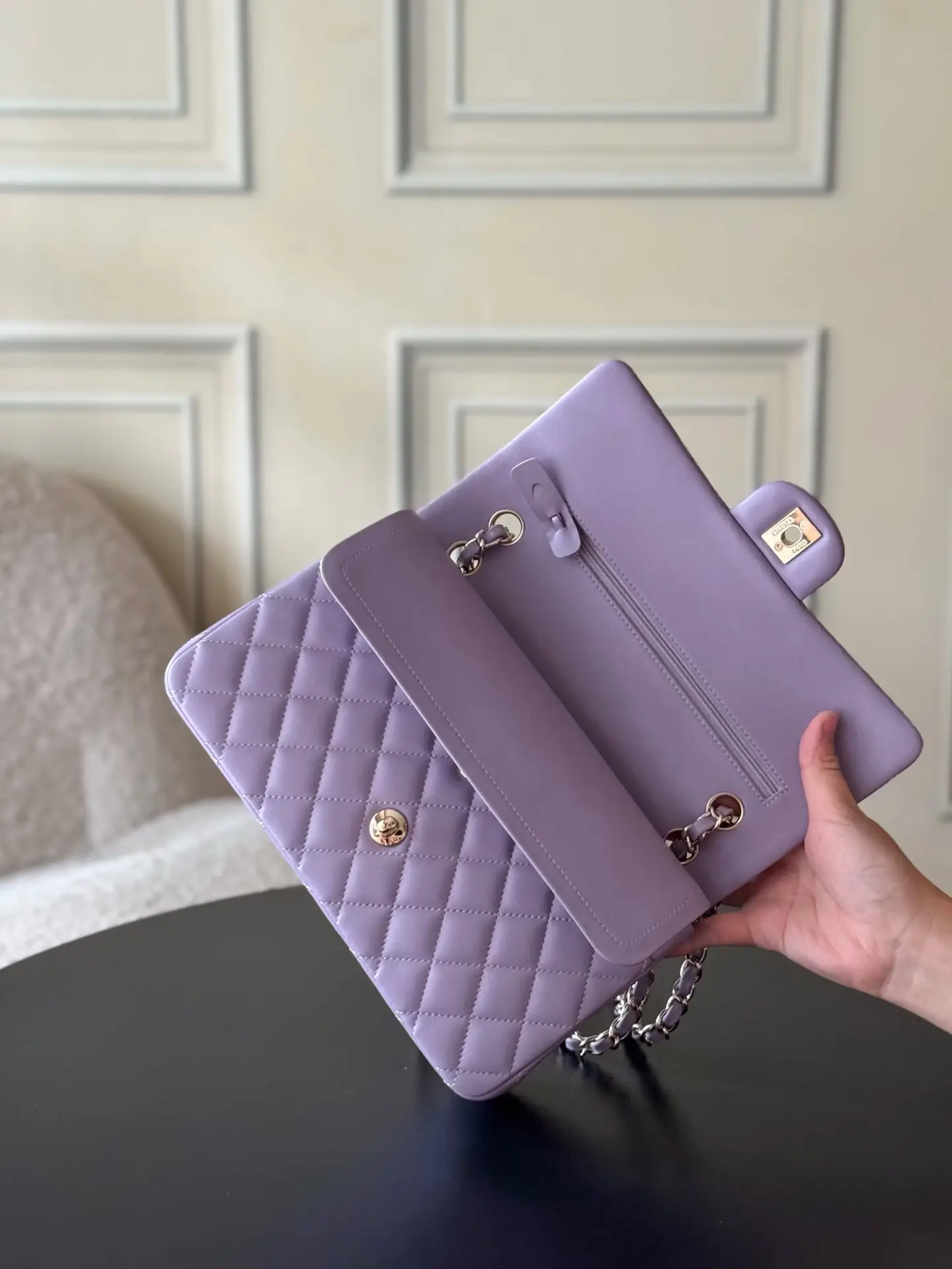 Chanel Classic Flap Bag Purple