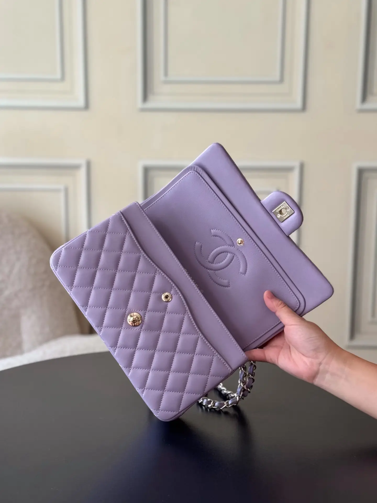 Chanel Classic Flap Bag Purple