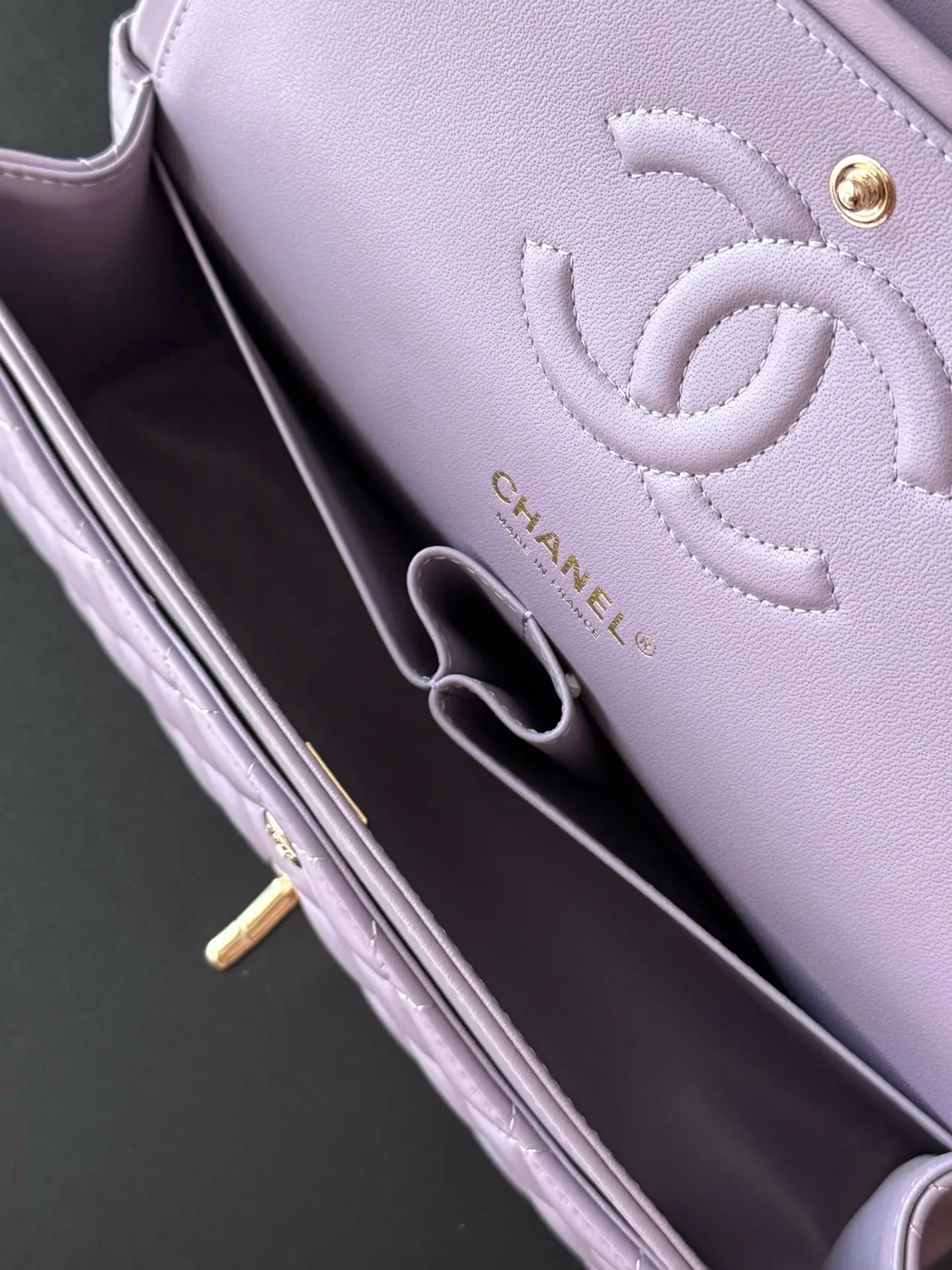 Chanel Classic Flap Bag Purple