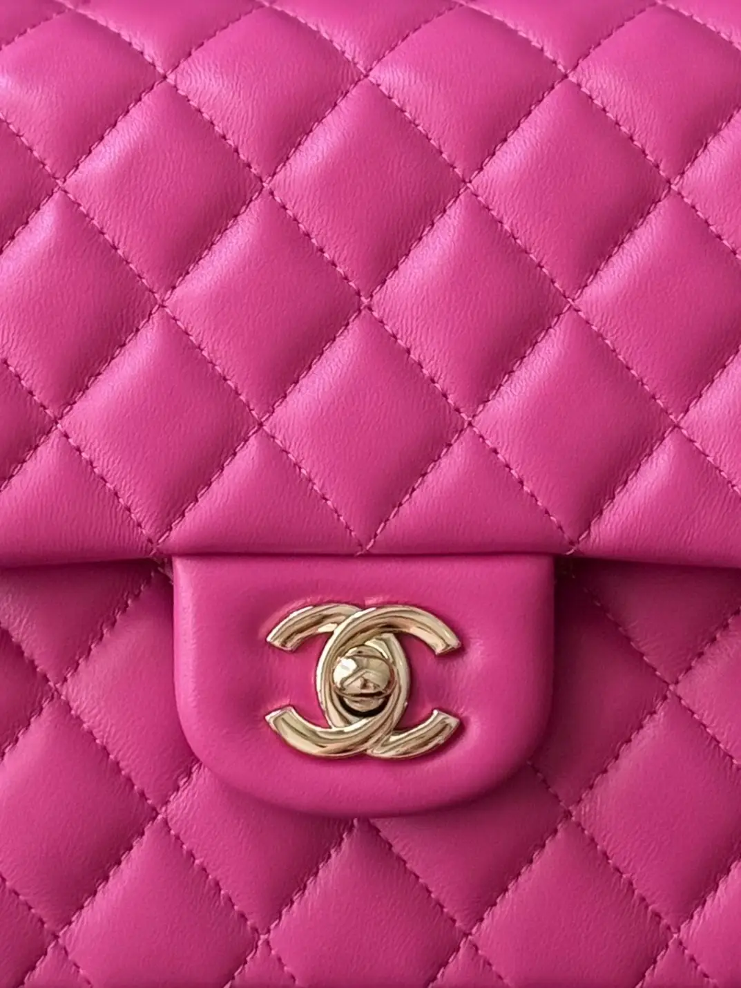 Chanel Classic Flap Bag Rose Red