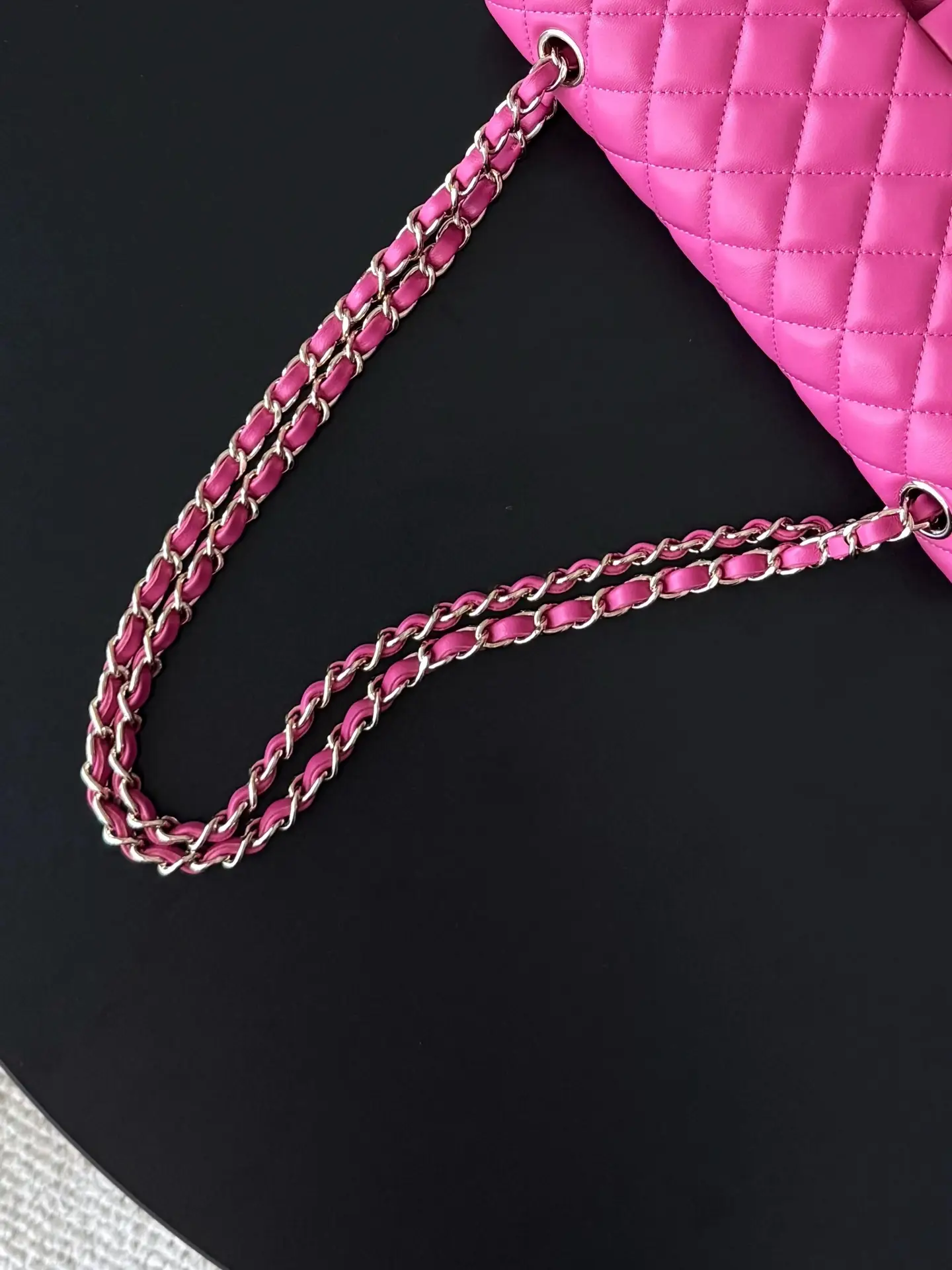 Chanel Classic Flap Bag Rose Red