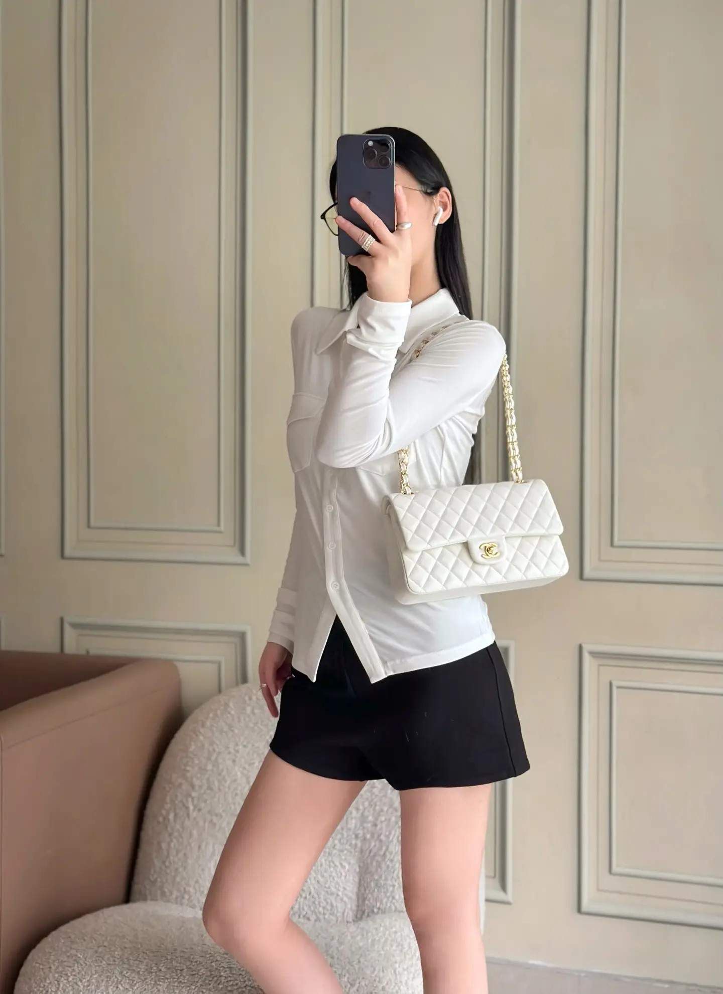 Chanel Classic Flap Bag White