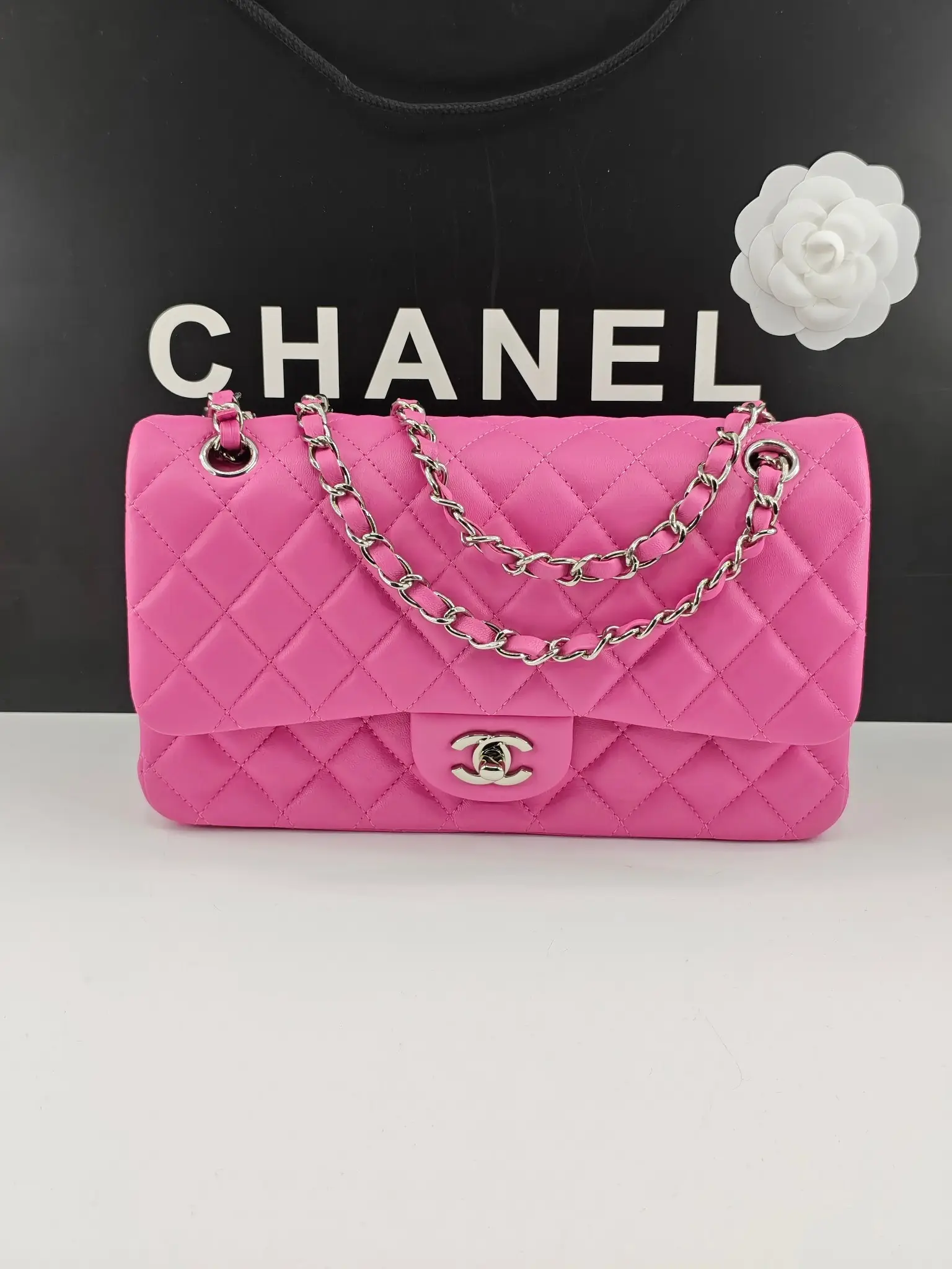 Chanel Classic Flap Shoulder Bag Pink